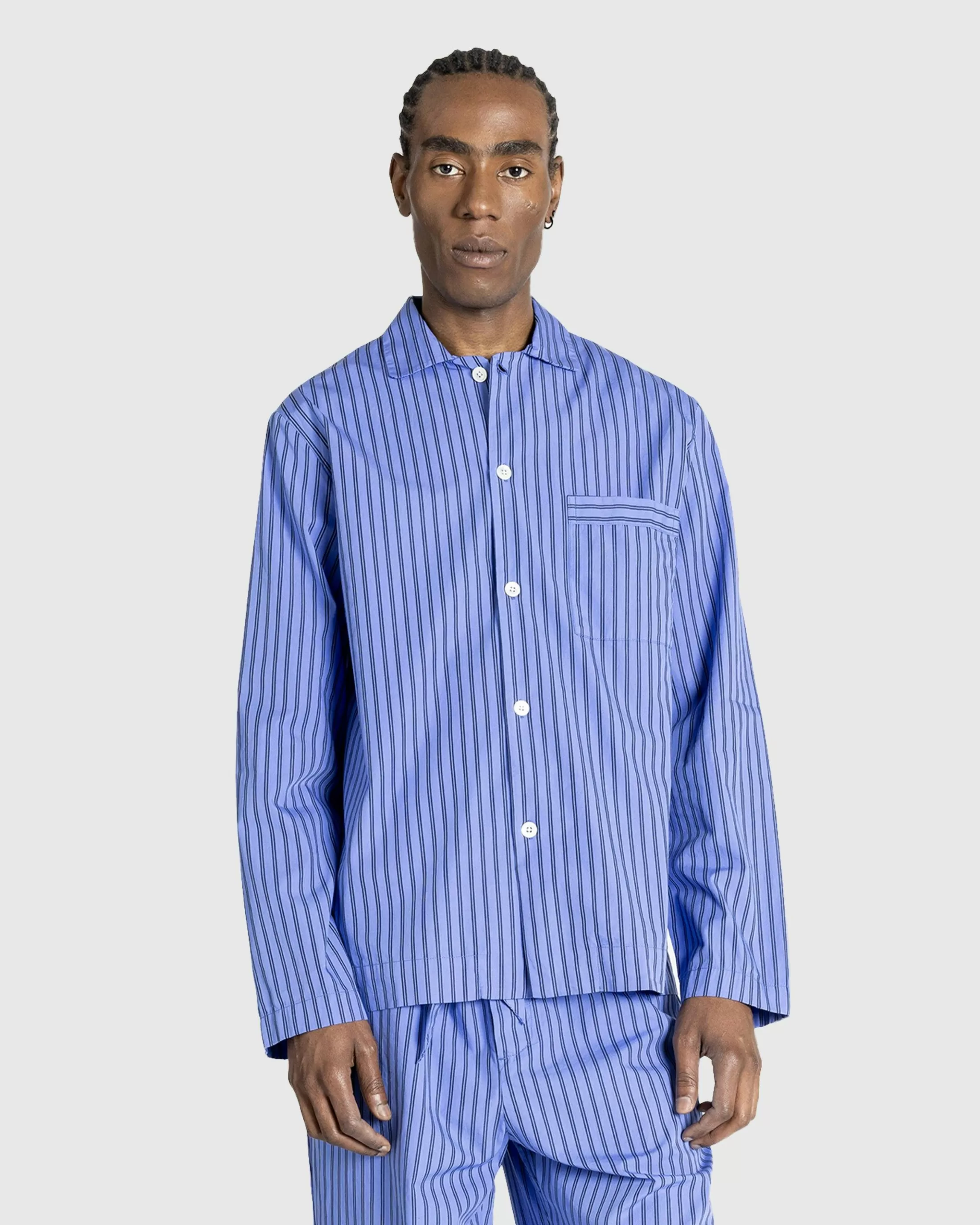 Online Tekla Poplin Pyjamas Shirt Boro Stripes borostripes