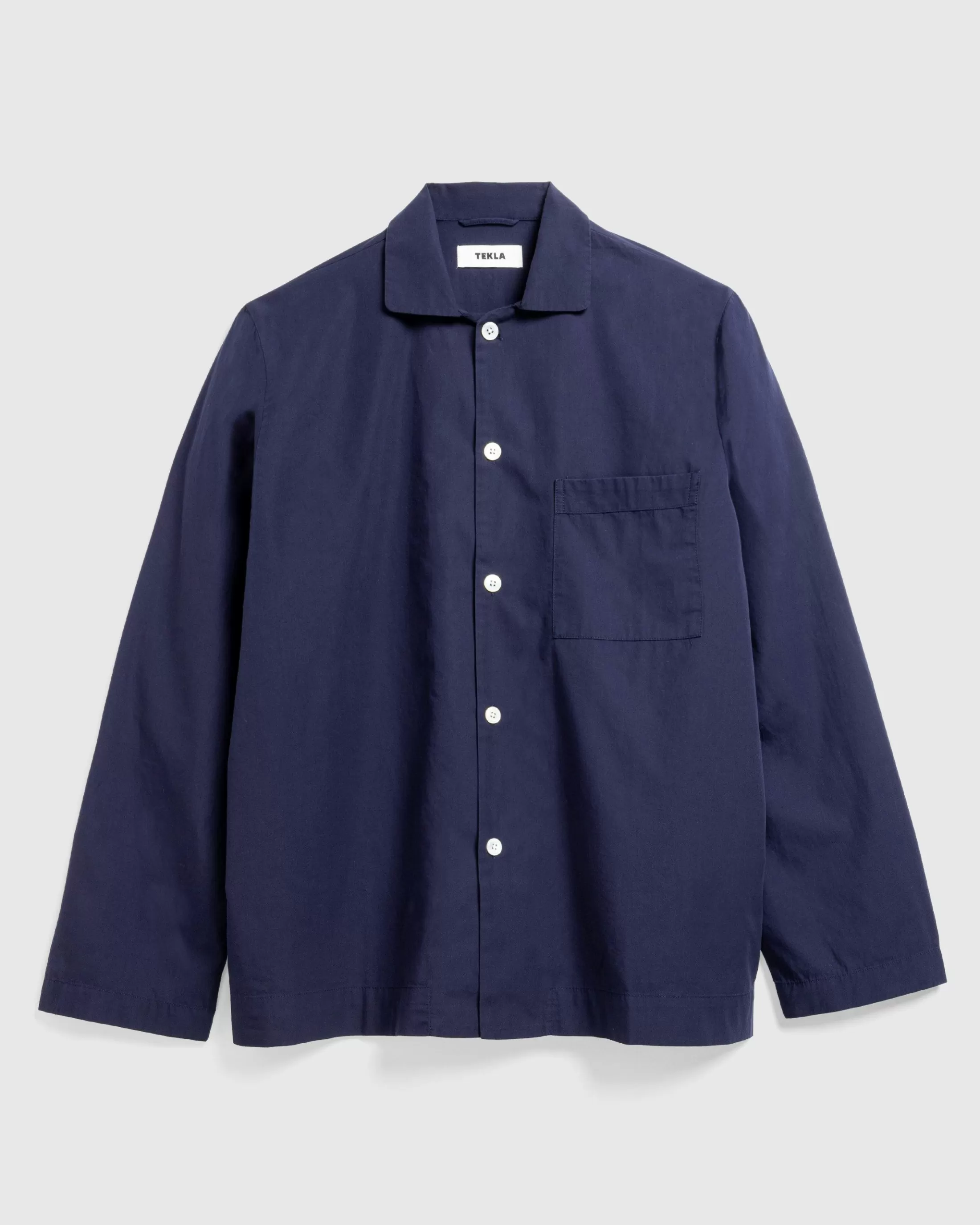 Best Sale Tekla Poplin Pyjamas Shirt True Navy truenavy