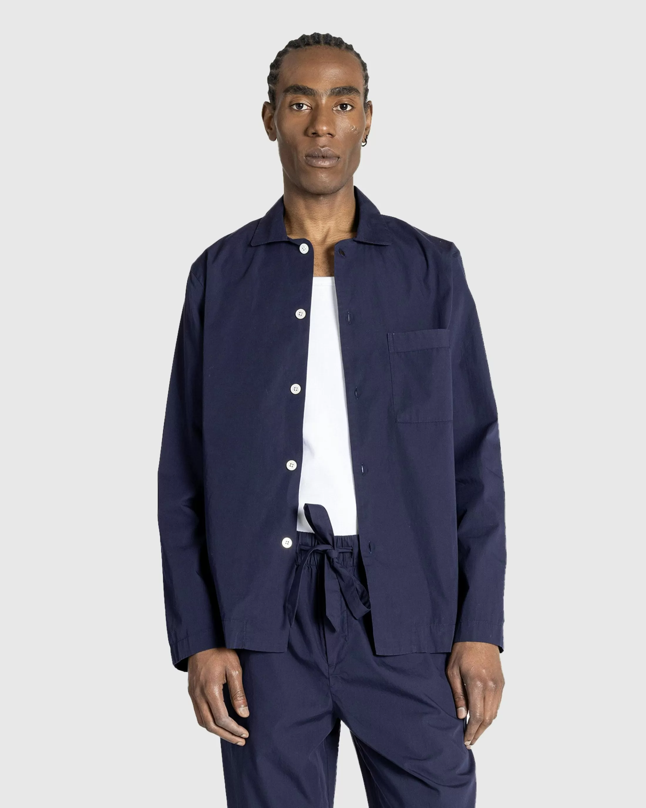 Best Sale Tekla Poplin Pyjamas Shirt True Navy truenavy