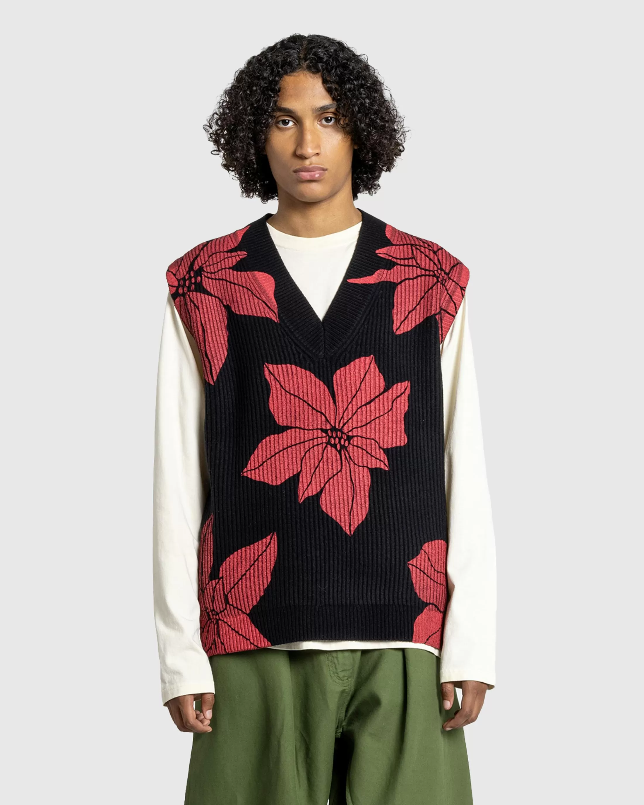 Outlet J.W. Anderson Printed V-Neck Vest black