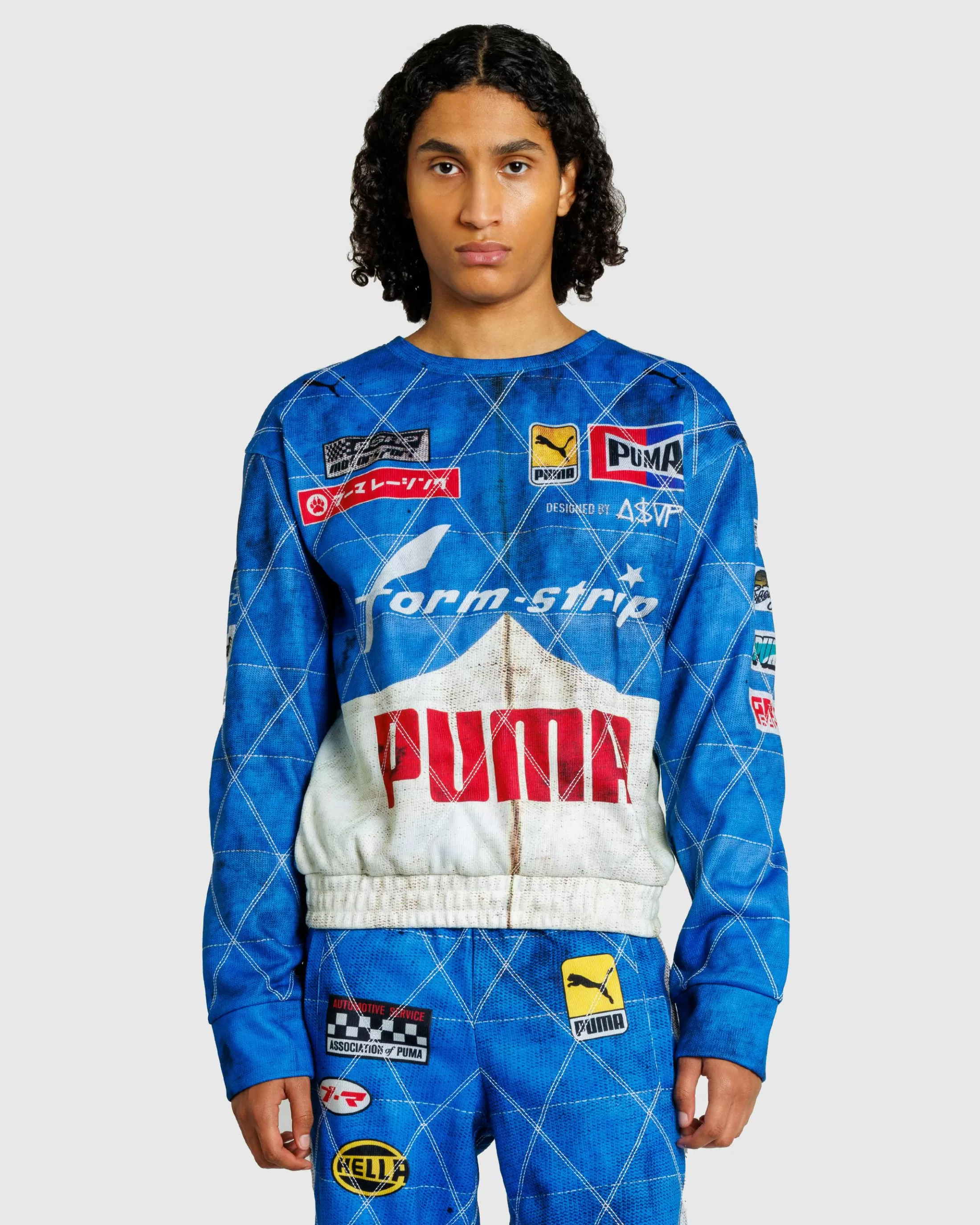 Clearance Puma Quilted Sweatshirt Clyde Royal clyderoyal