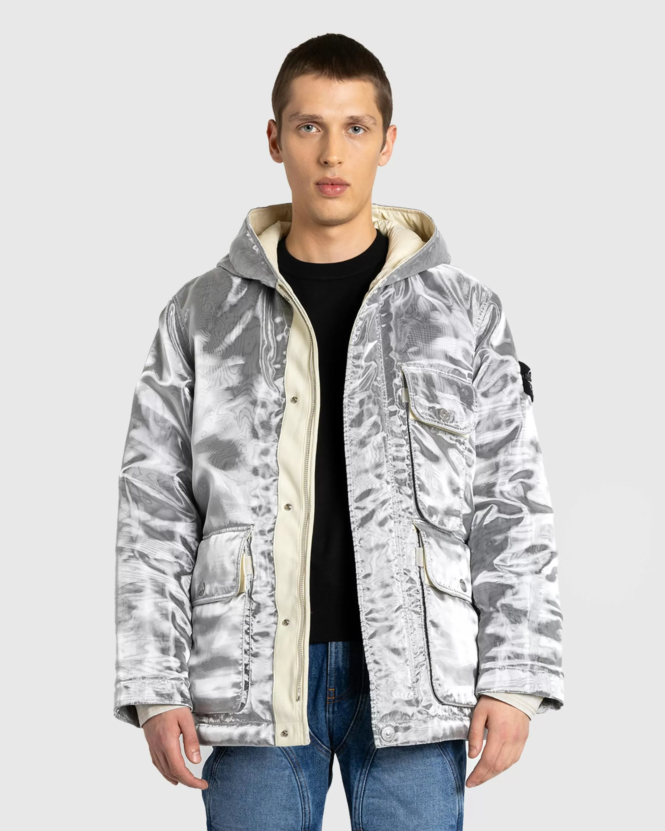 Best Stone Island Real Down Jacket grey