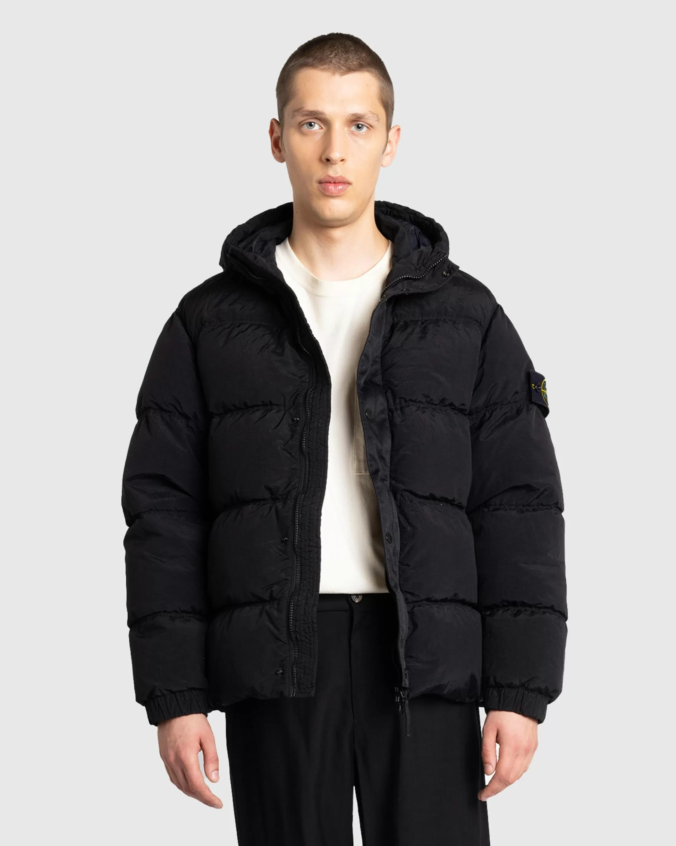 Best Stone Island Real Down Jacket black