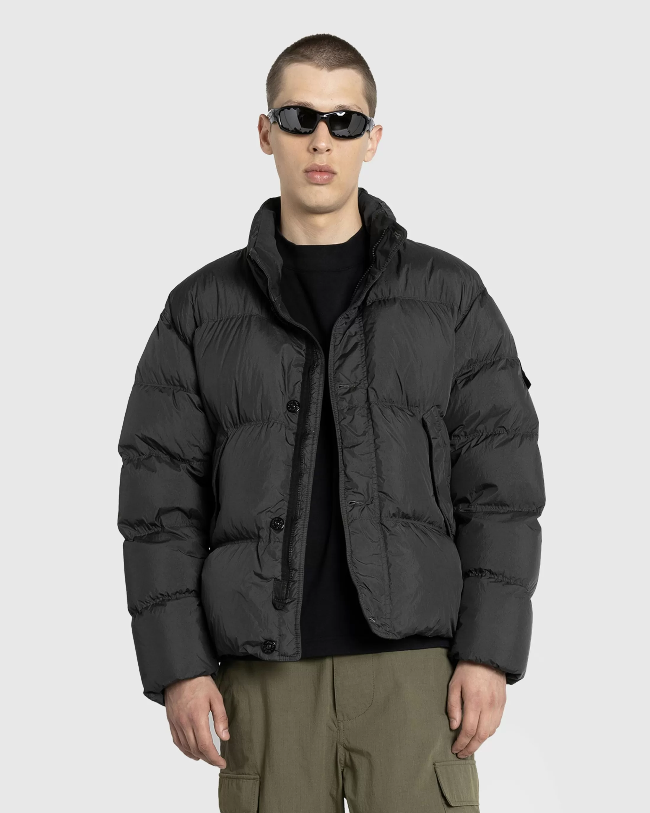 Flash Sale Stone Island Real Down Jacket Lead Grey leadgrey