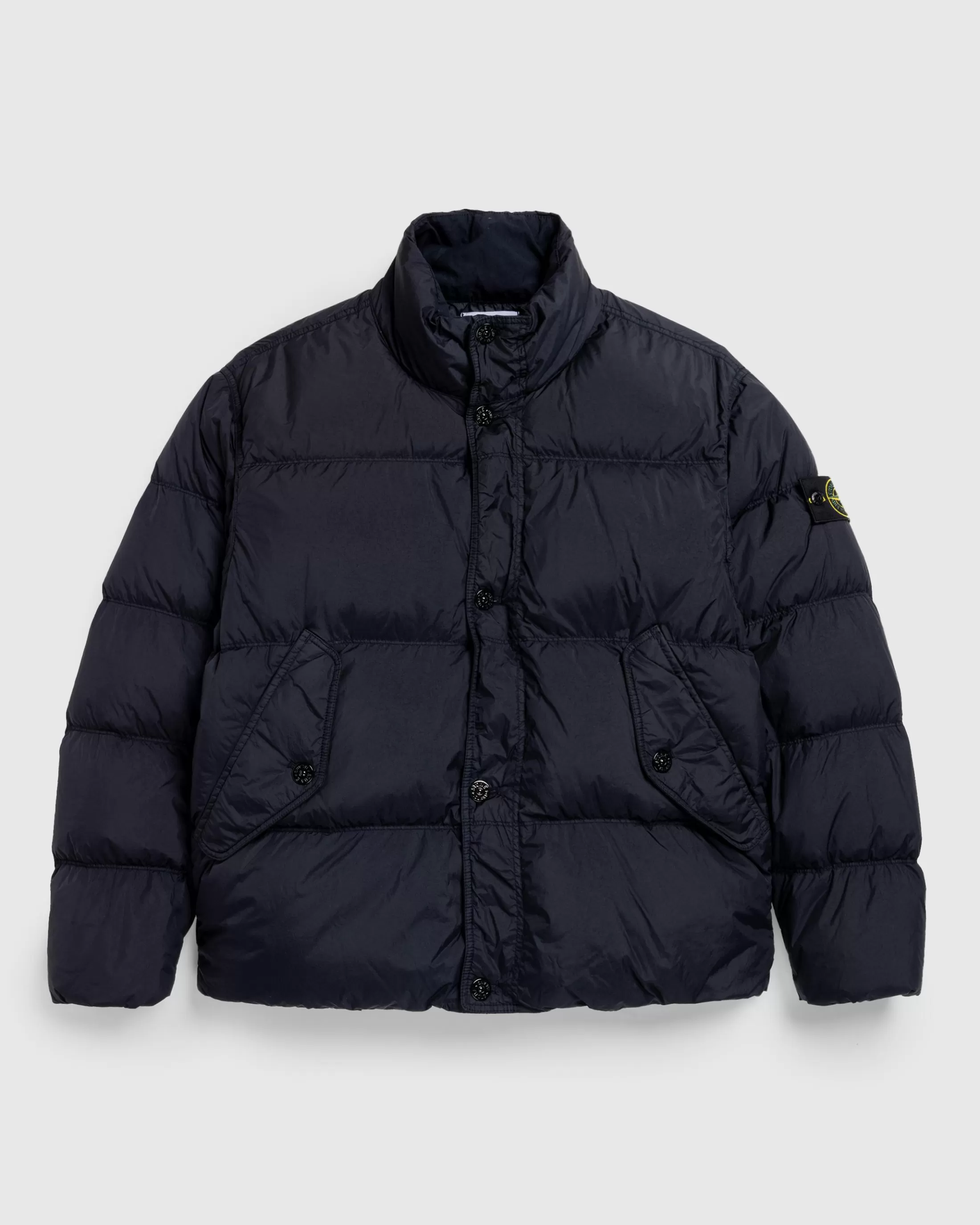 Discount Stone Island Real Down Jacket Navy Blue navyblue