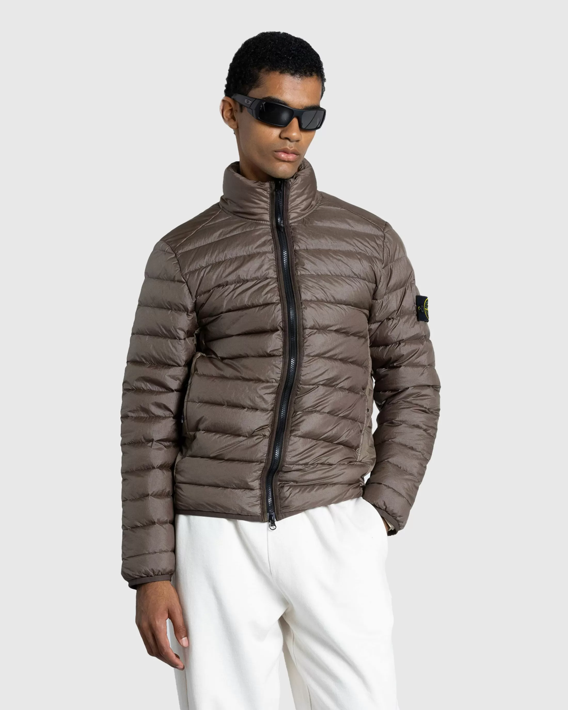 Best Sale Stone Island Real Down Jacket walnut