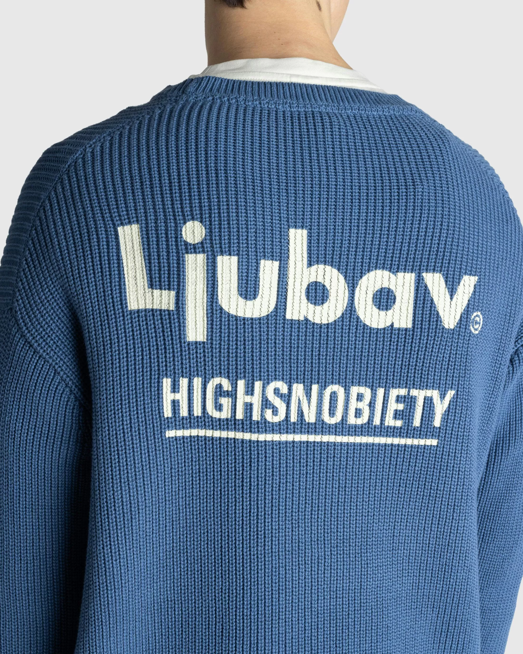 Shop Ljubav Regional Knit Sweater blue