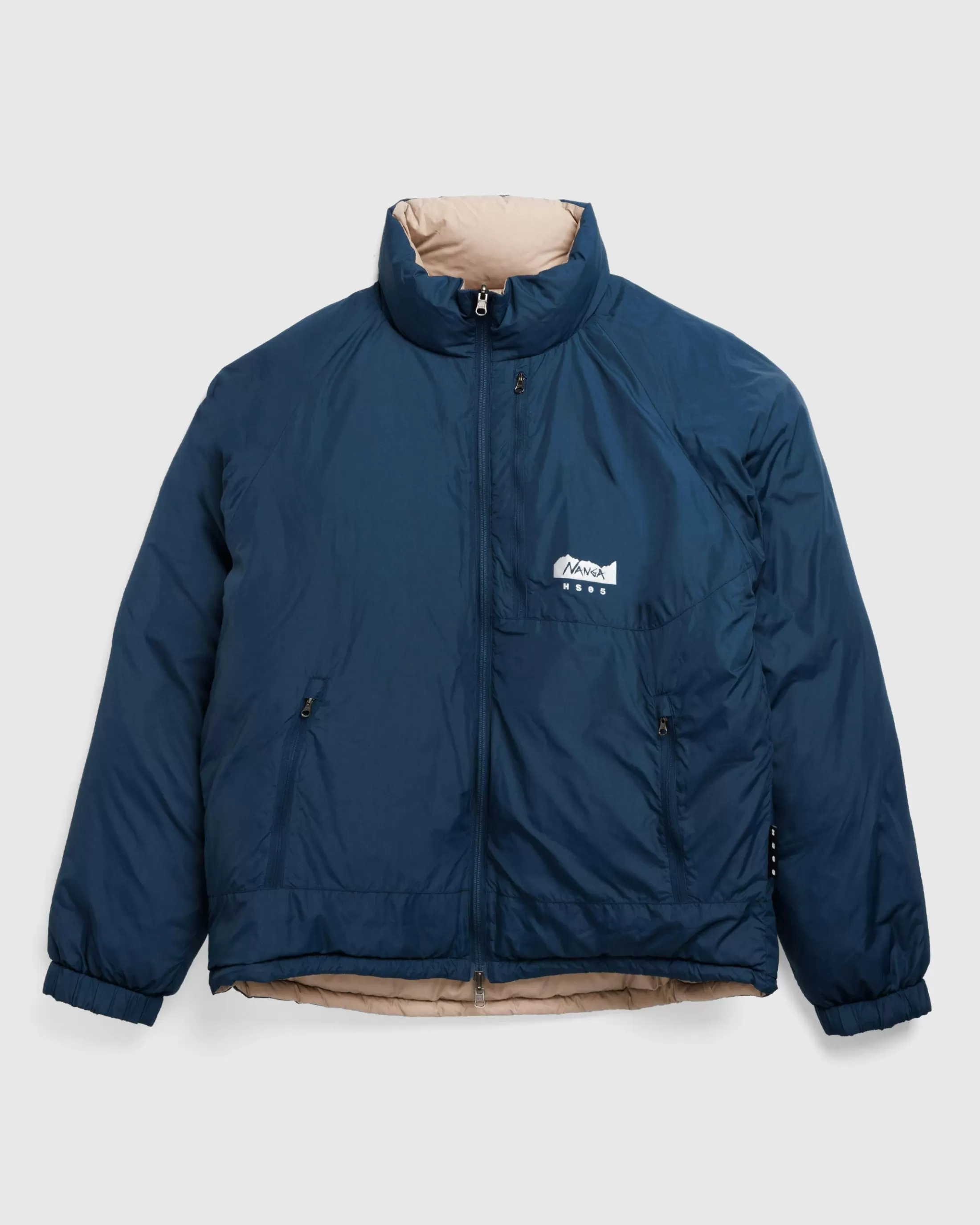 New NANGA Reversible Down Jacket navy/beige