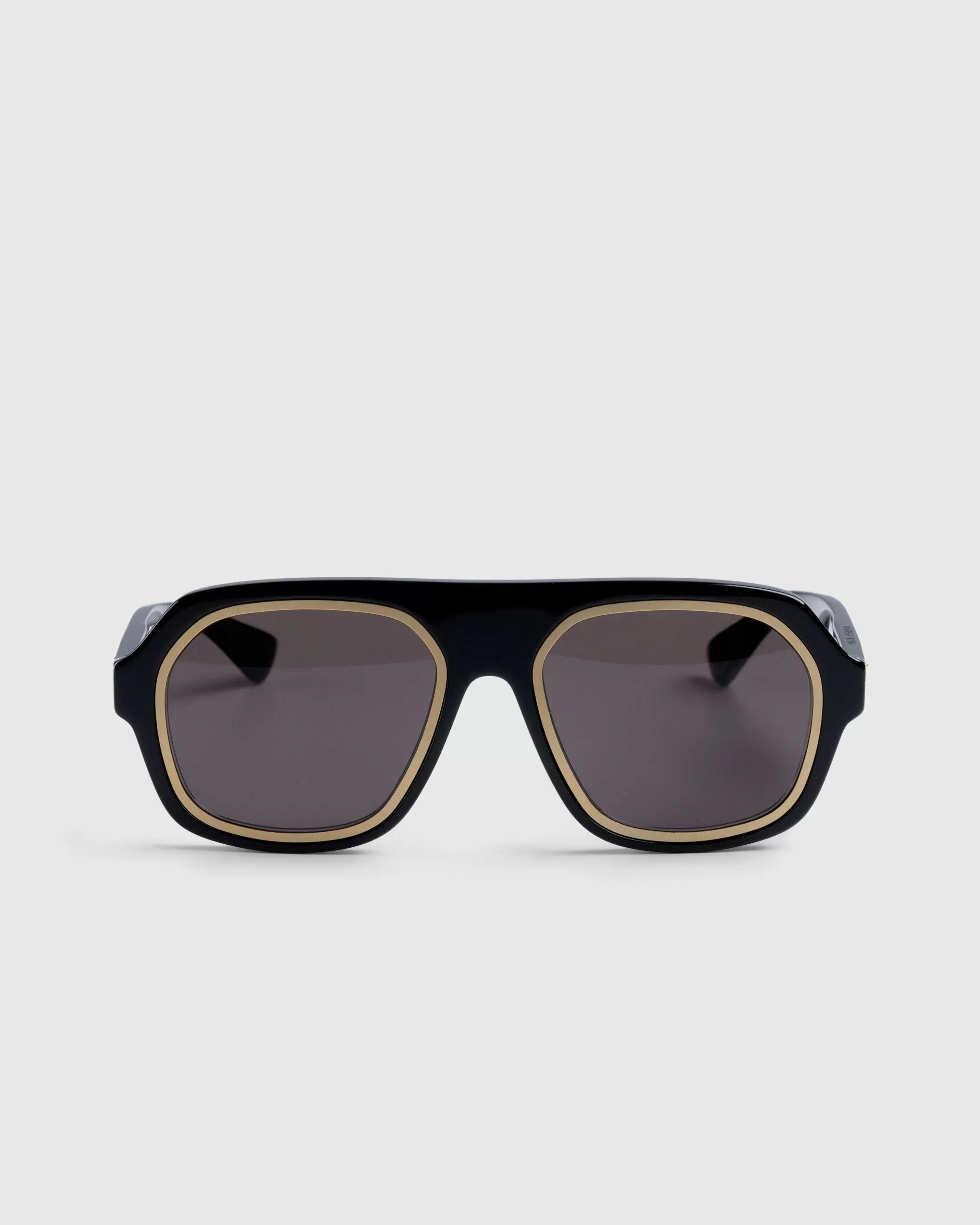 Outlet Bottega Veneta Rim Aviator Sunglasses black