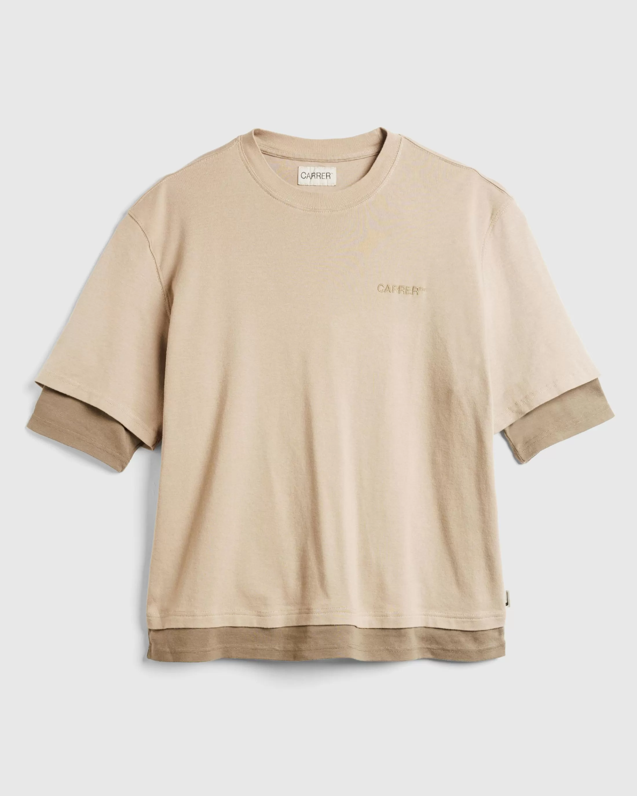 Cheap Carrer Roque Double Hem T-Shirt beige