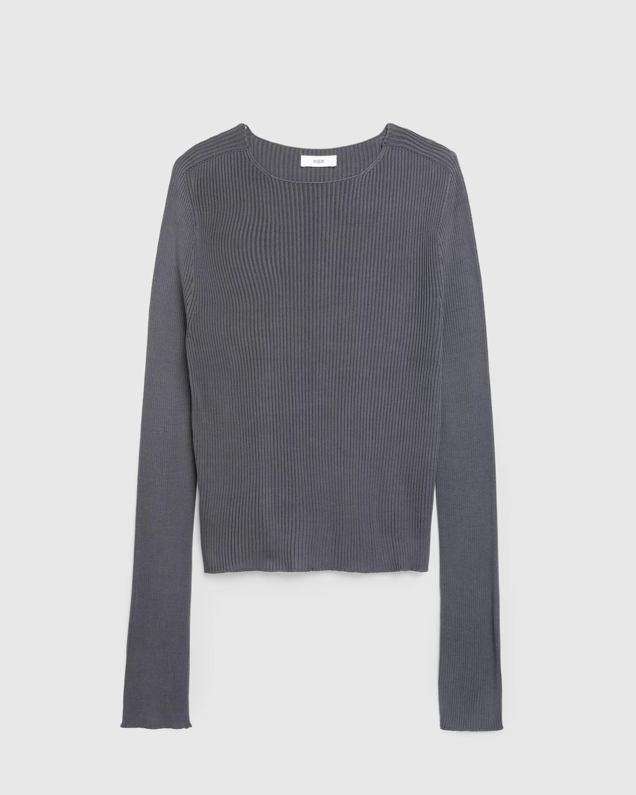 Cheap Rier Round Neck Sweater Castlerock Knit grey