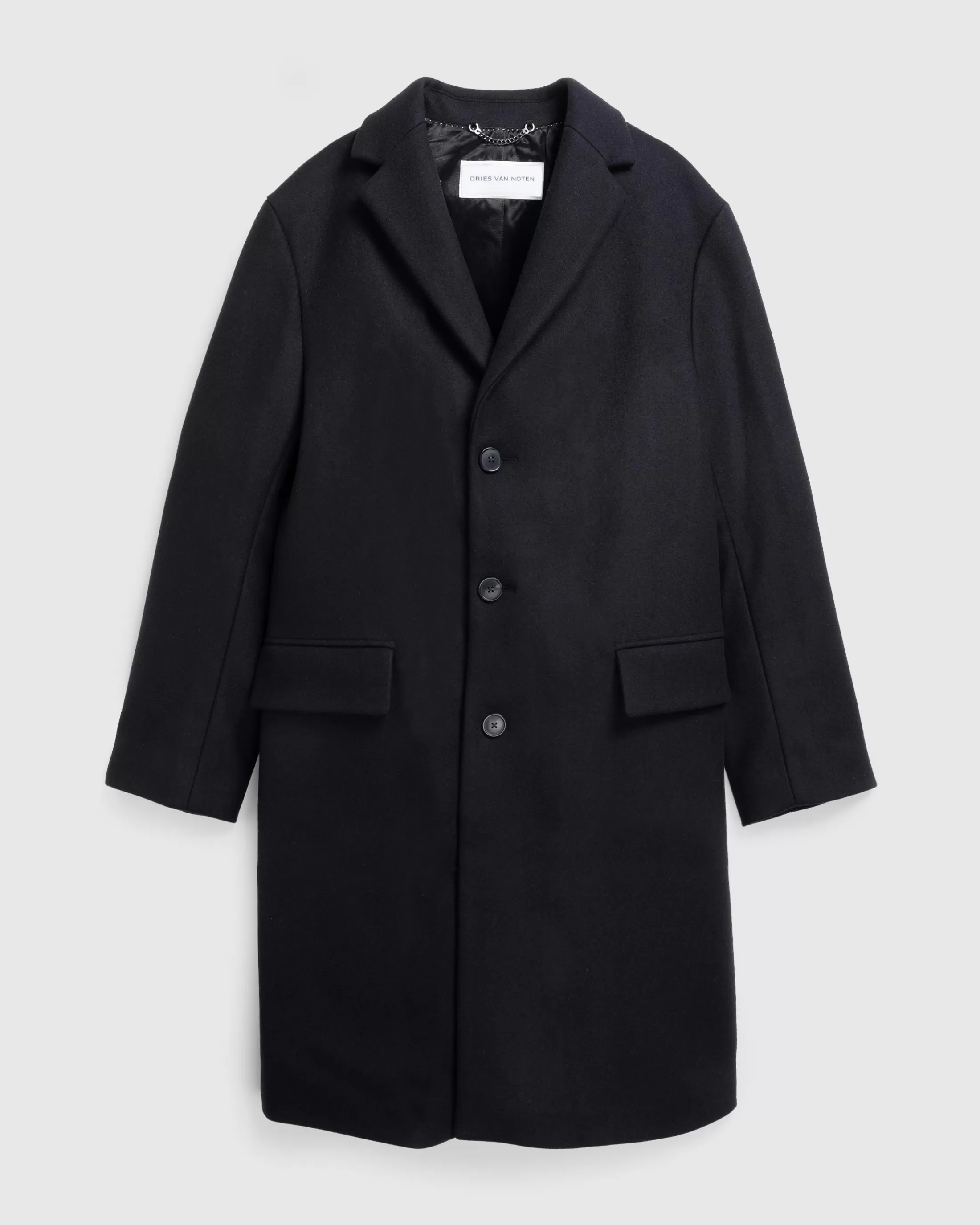 Sale Dries van Noten Rustic Coat black