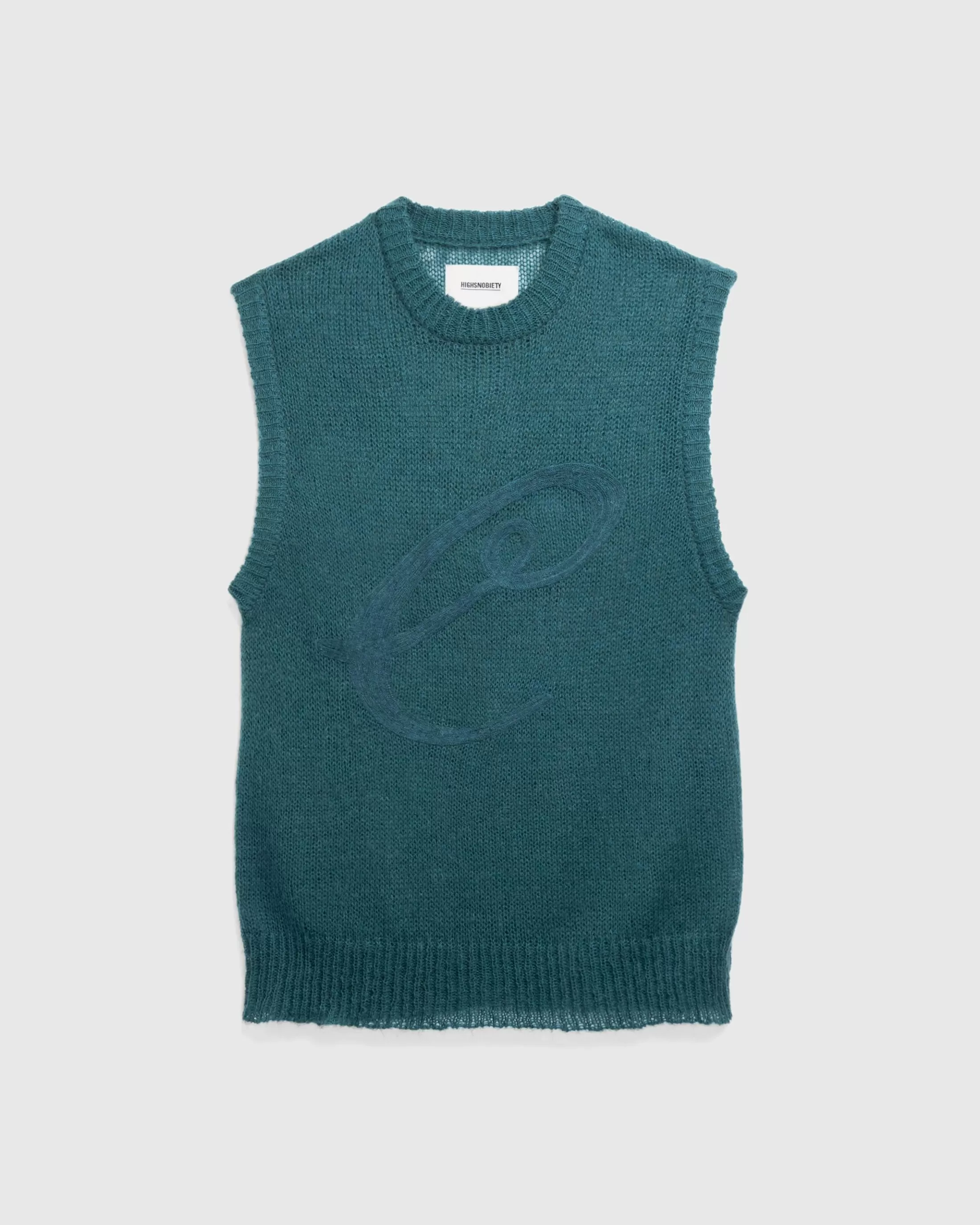 Cheap Café de Flore Script Sweater Vest Green darkgreen