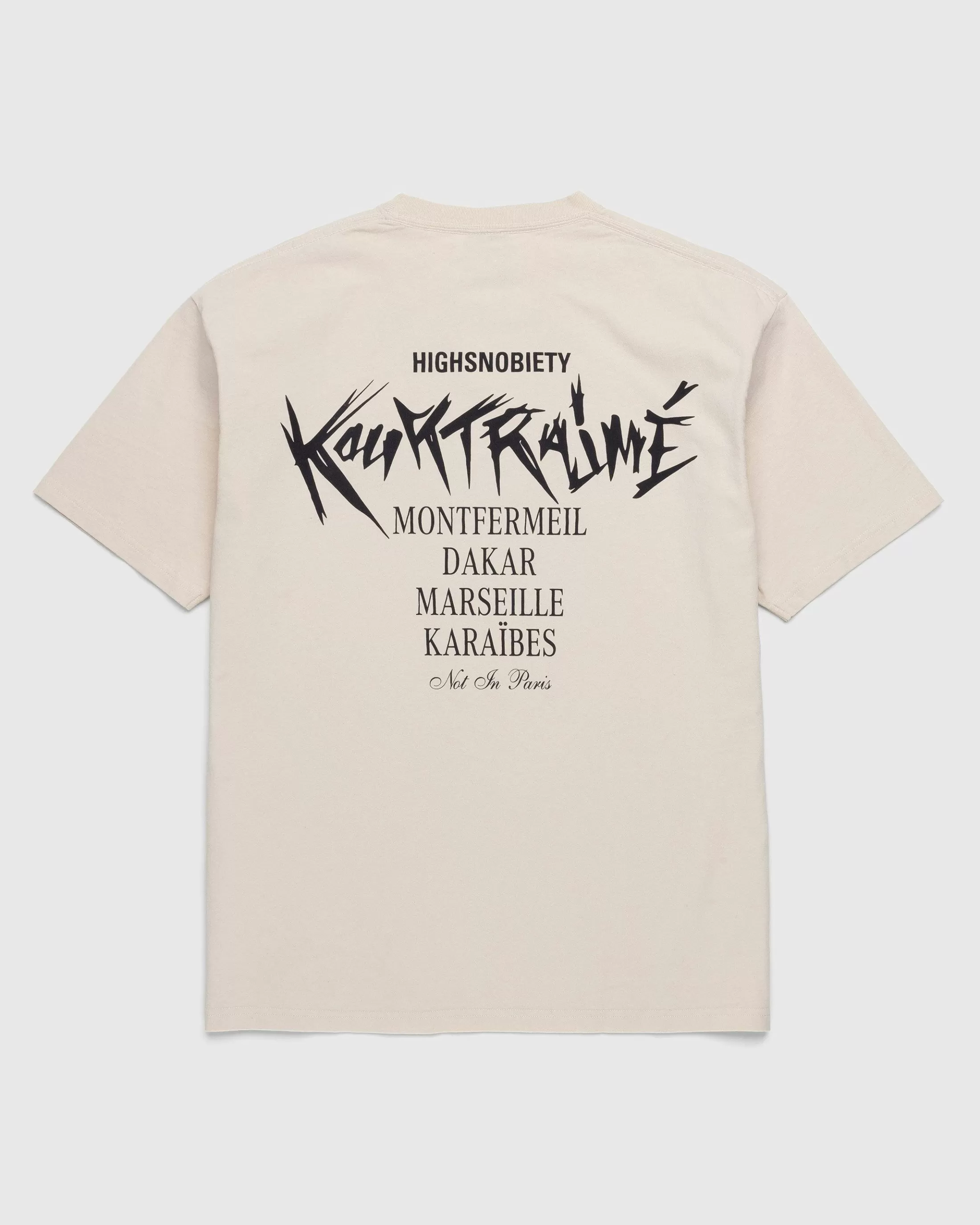 Discount École Kourtrajmé Short Sleeve T-Shirt Eggshell beige