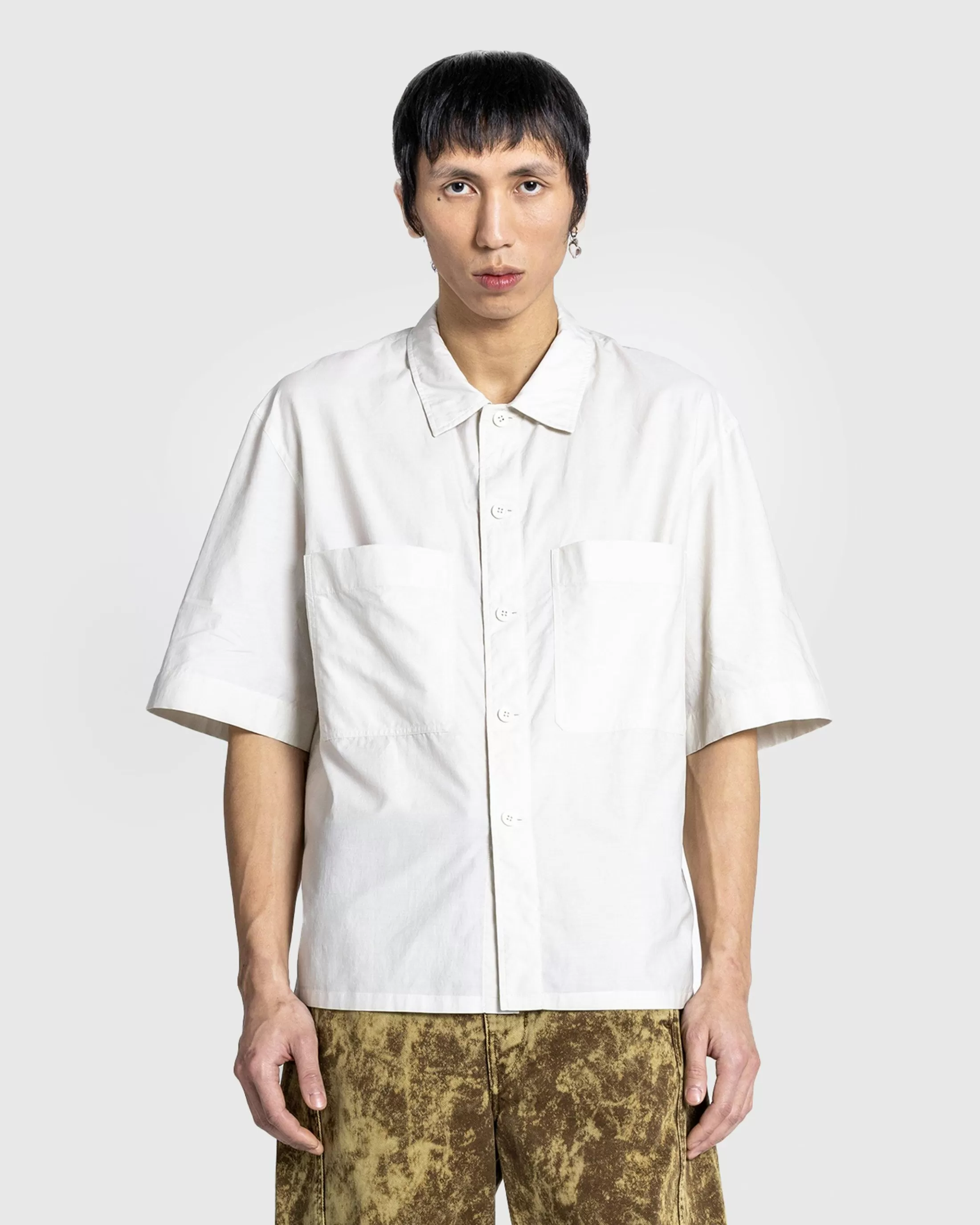 Outlet Lemaire Short-Sleeve Pyjama Shirt Pale Mastic palemastic