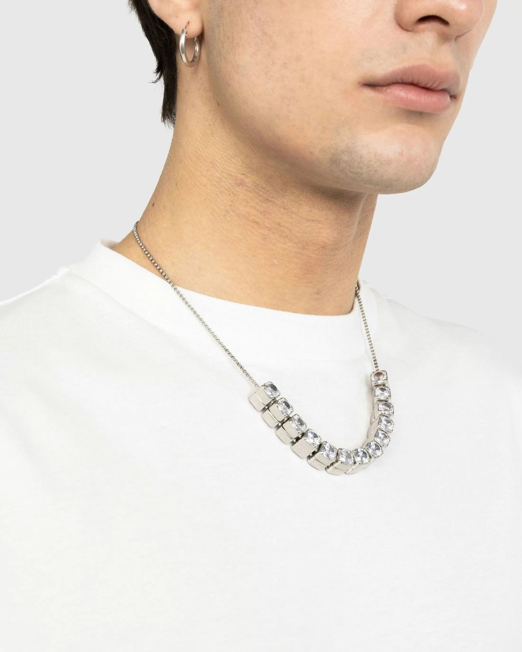 Discount Jil Sander -Toned Cubic Necklace silver