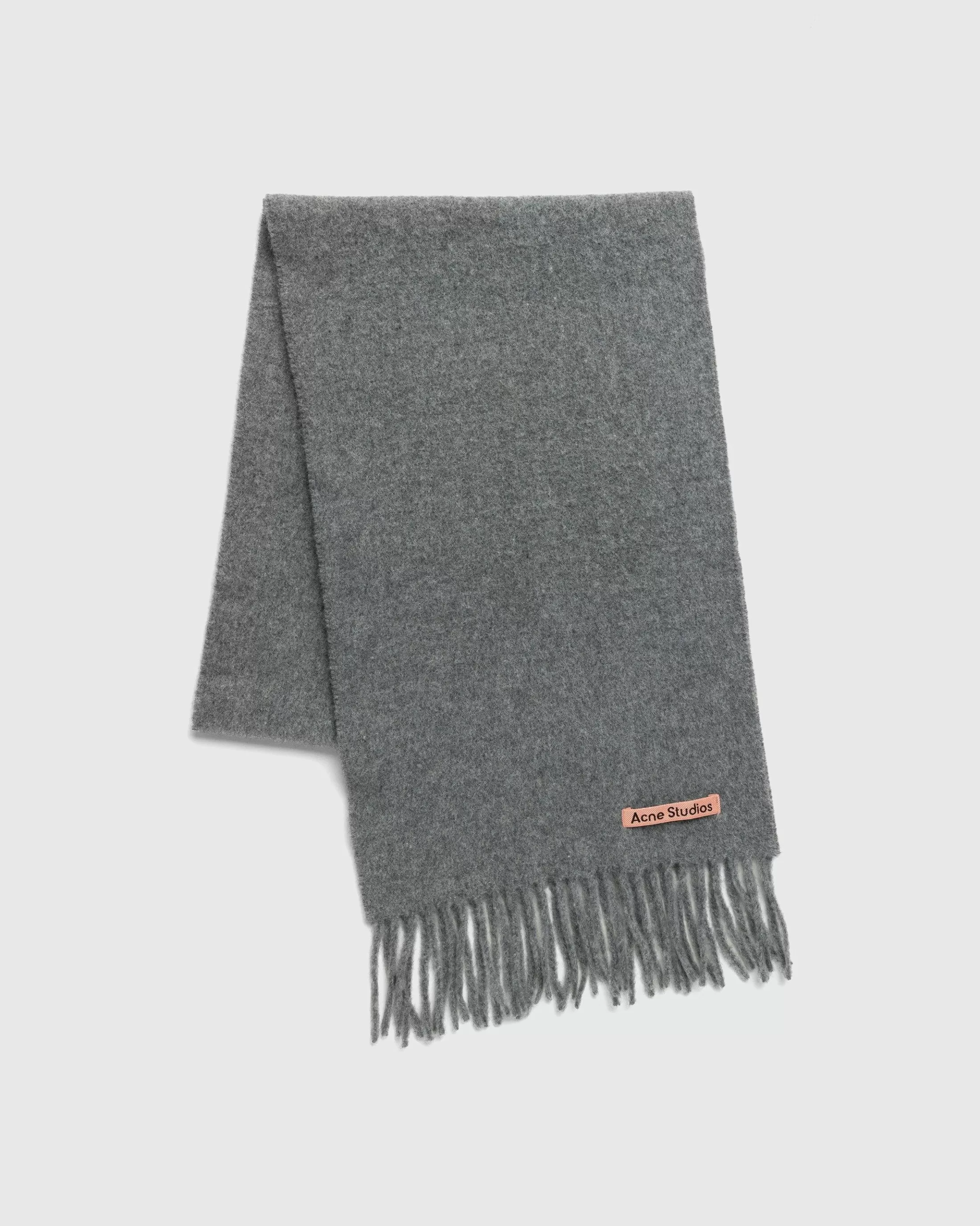 Best Sale Acne Studios Skinny Wool Scarf Melange grey