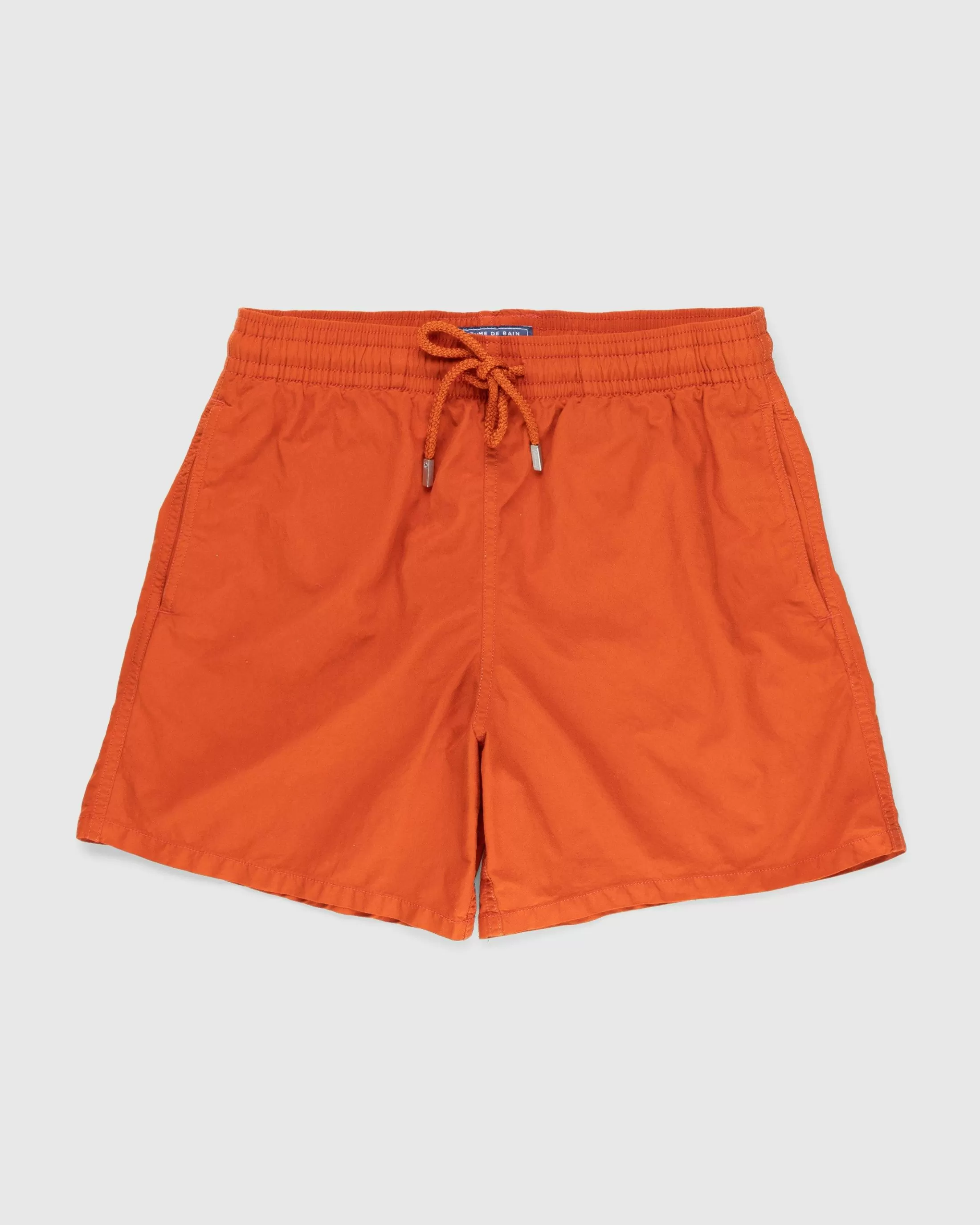 New Vilebrequin Solid Swim Shorts Red Tea redtea