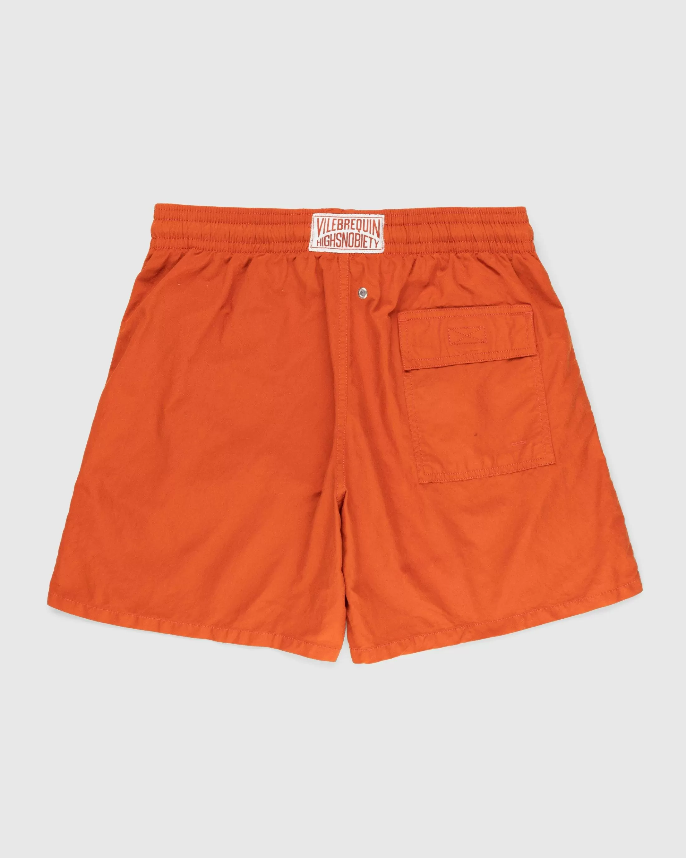 New Vilebrequin Solid Swim Shorts Red Tea redtea