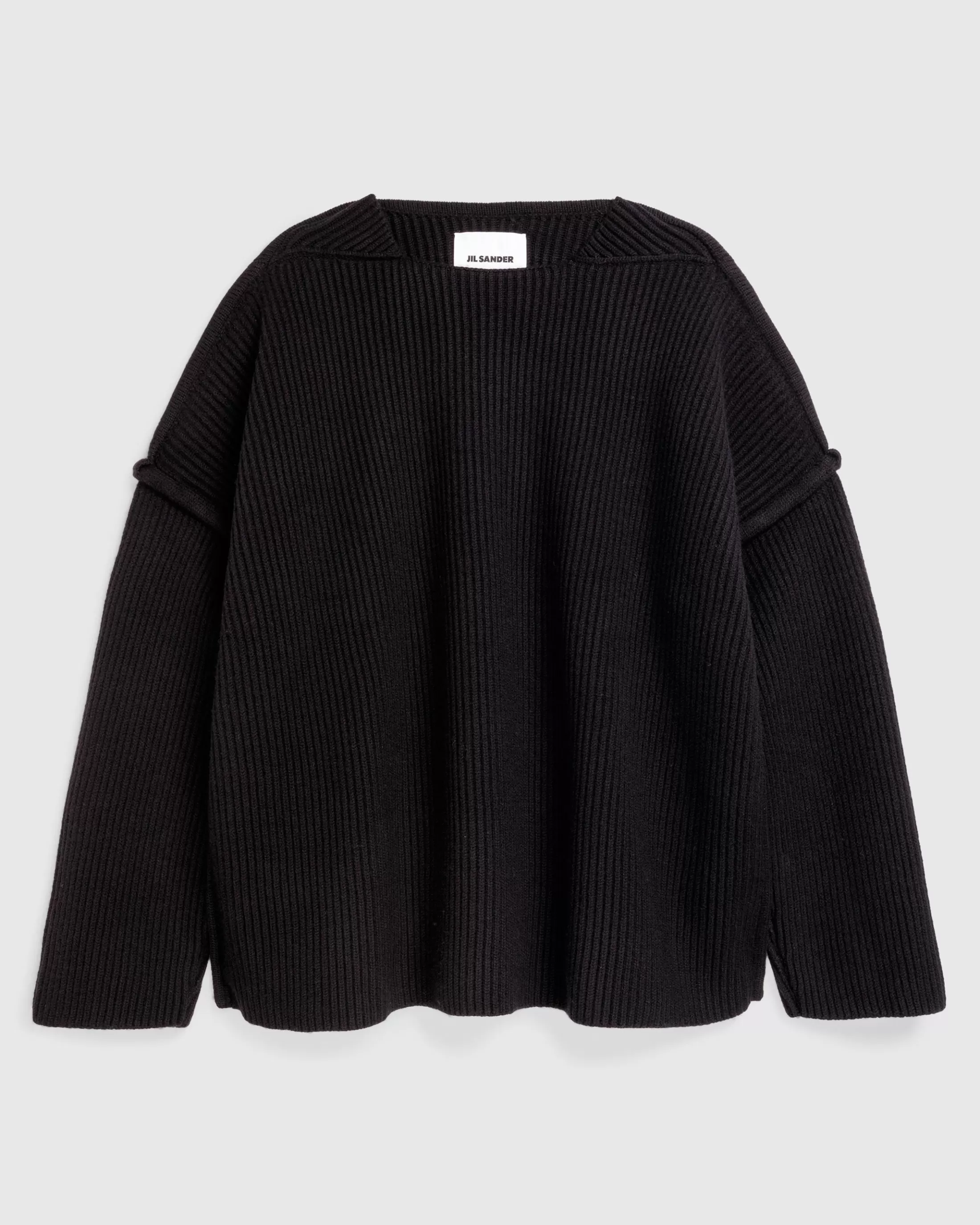 Cheap Jil Sander SQN Long-Sleeve Jumper black