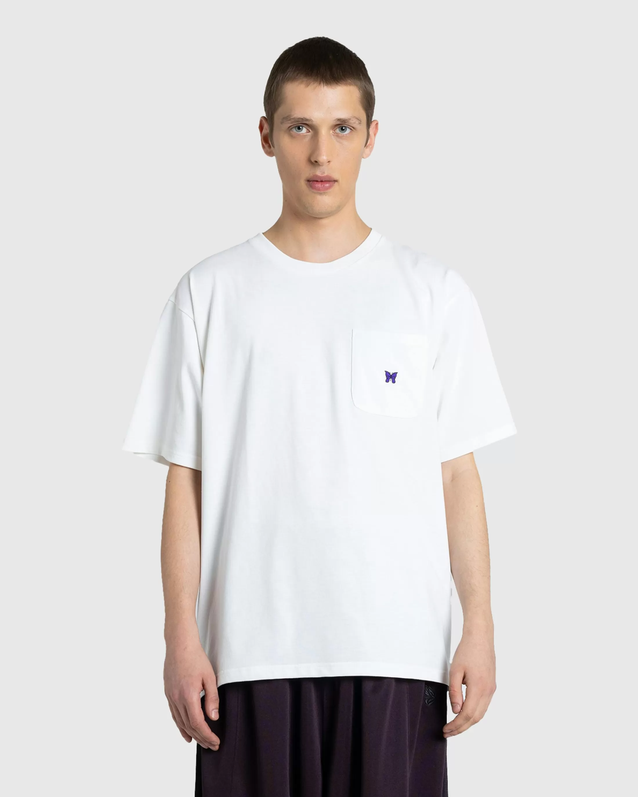 Store Needles S/S Crew Neck Tee Poly Jersey white