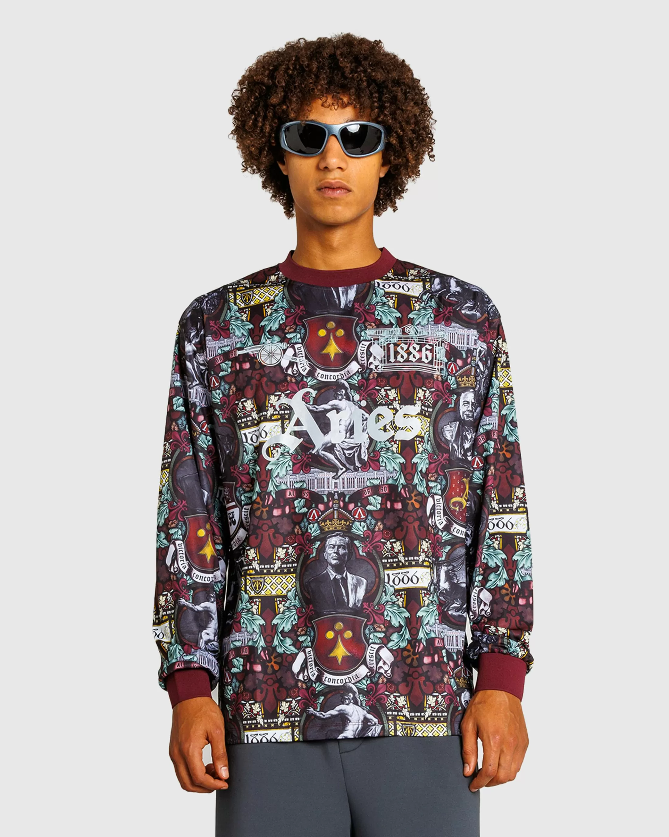 Clearance Aries Stained Glass Poly LS Tee multi