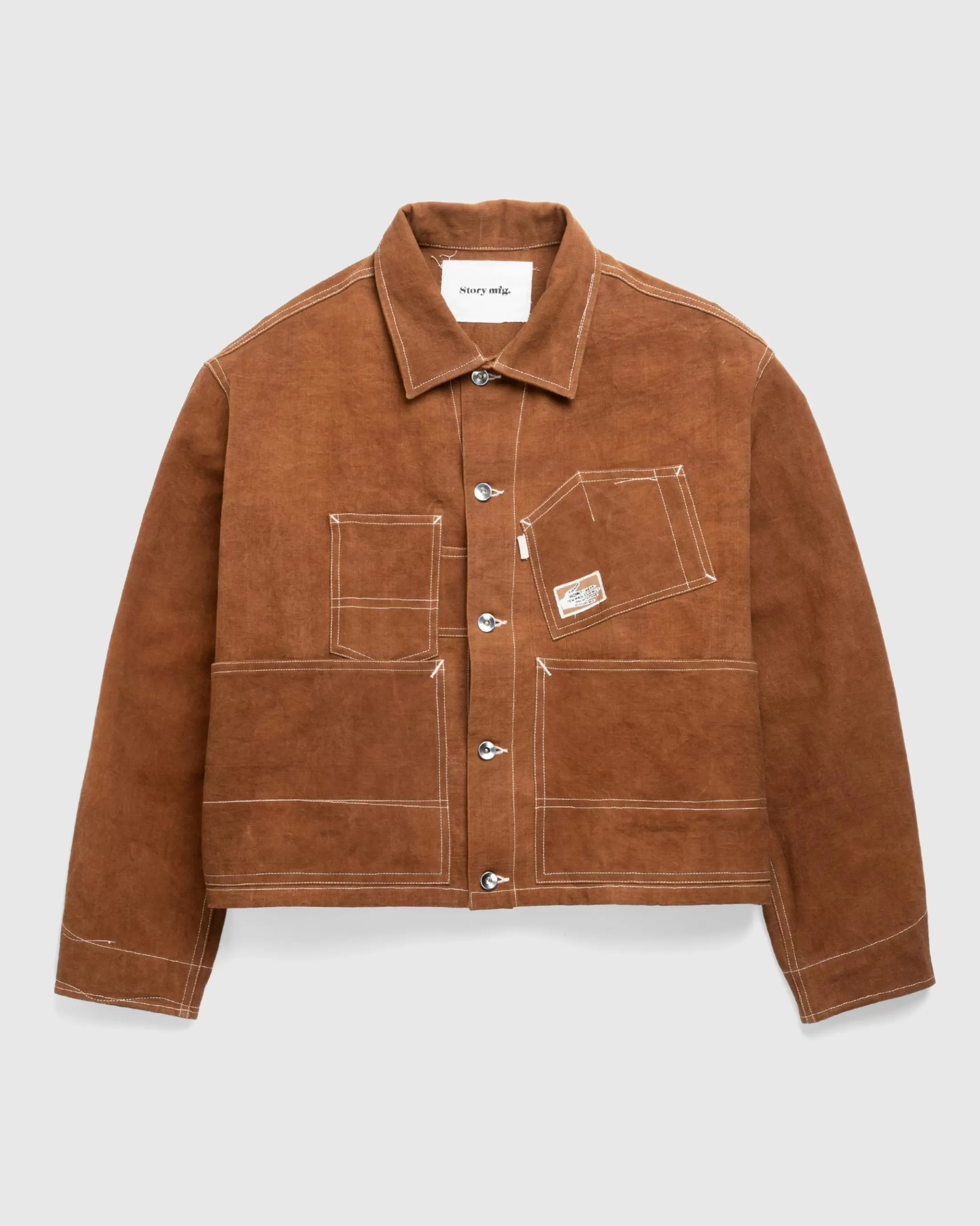 Fashion Story mfg. Station Jacket Brown Wonky-Wear brownwonky-wear