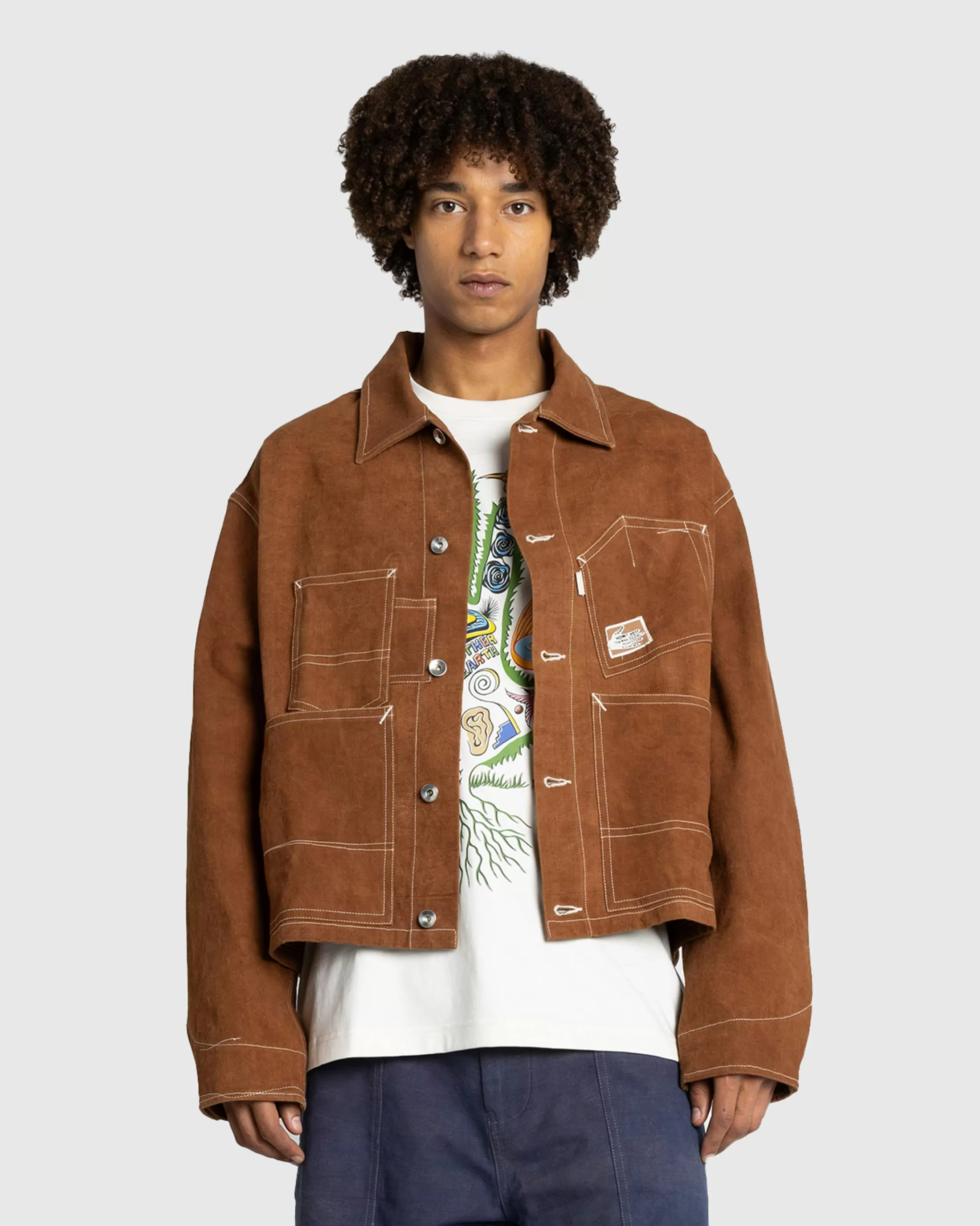 Fashion Story mfg. Station Jacket Brown Wonky-Wear brownwonky-wear