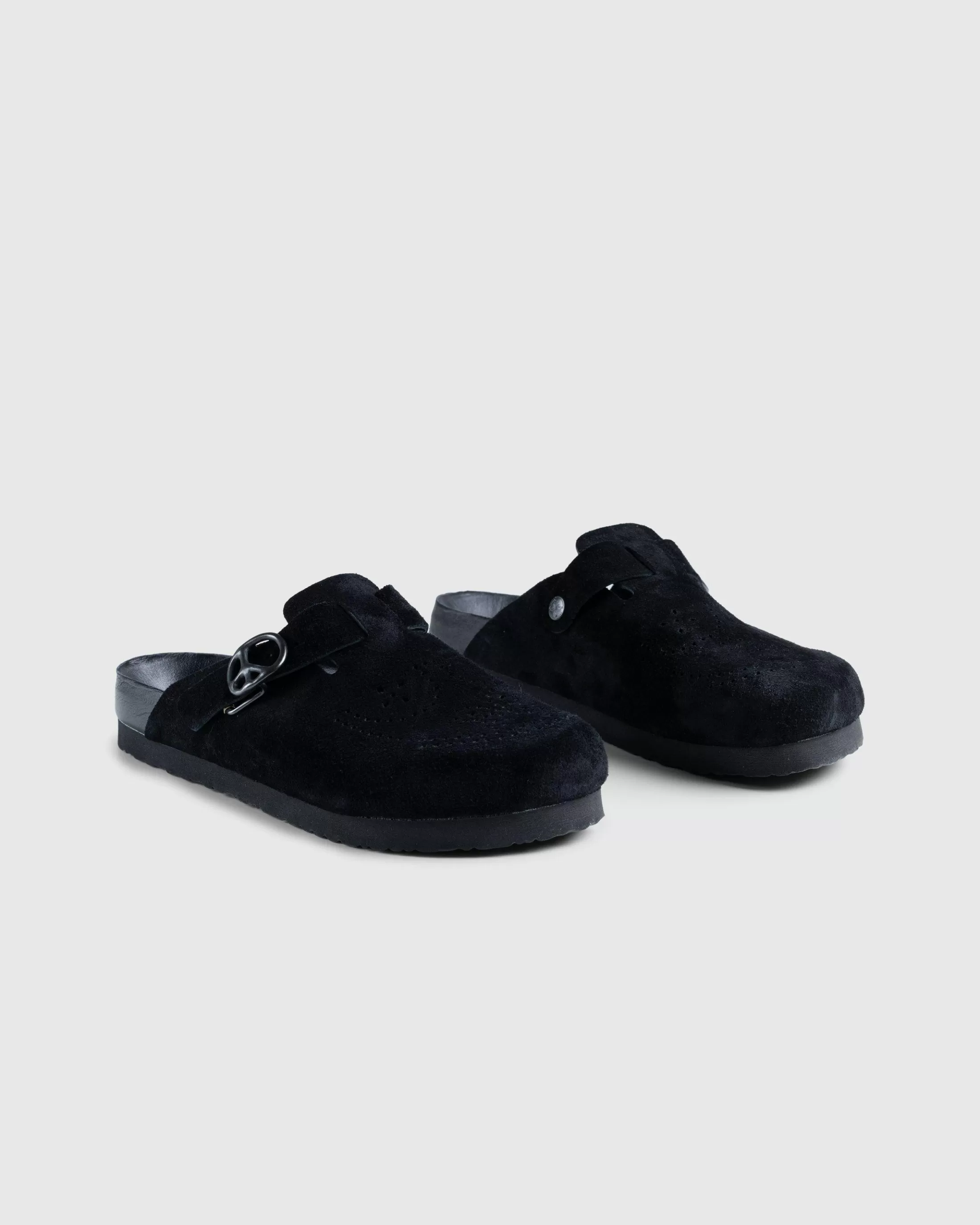 Fashion Needles Suede Clog Sandal Black b-black