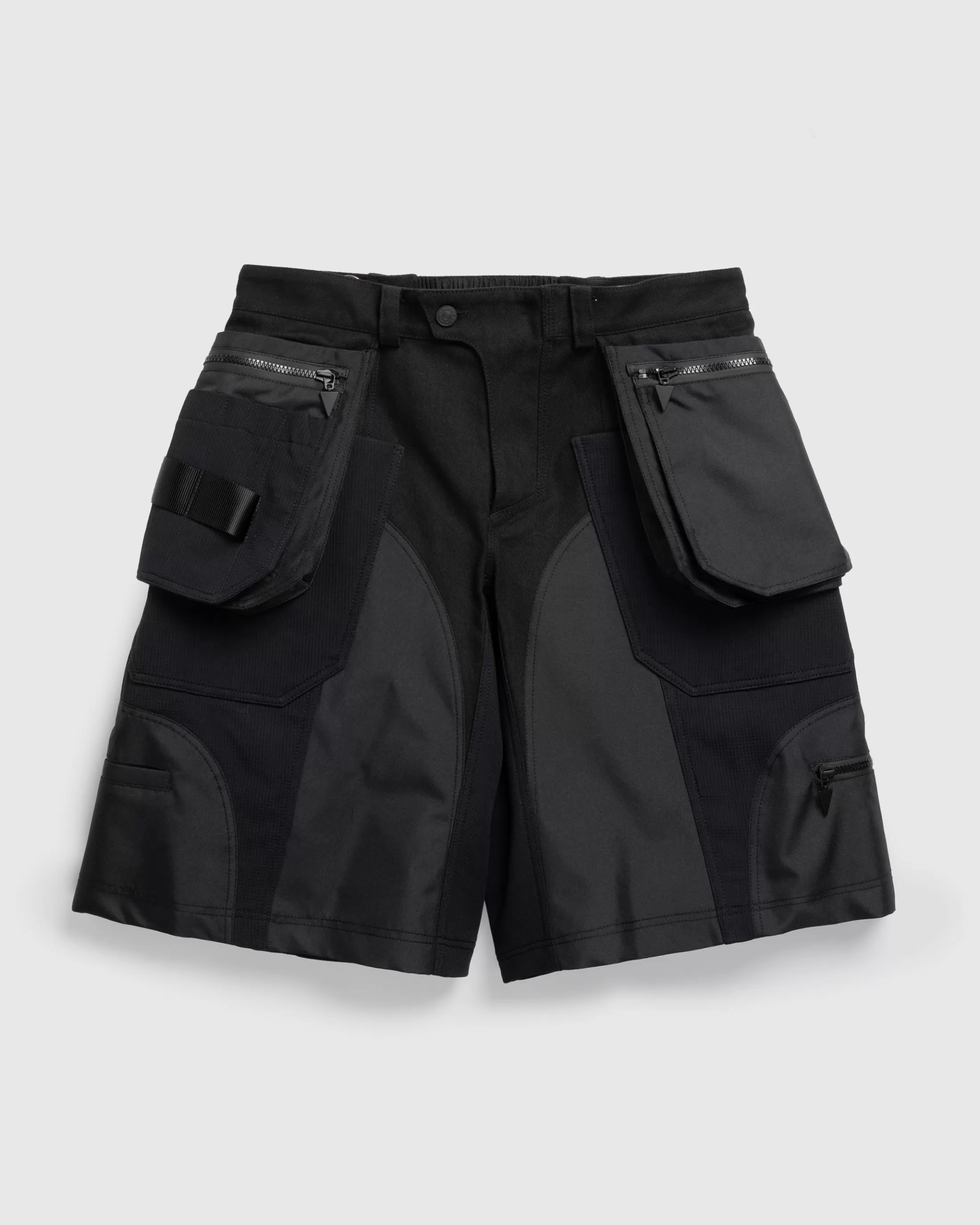 Best Sale Mugler Technical Fabric Cargo Shorts black/black