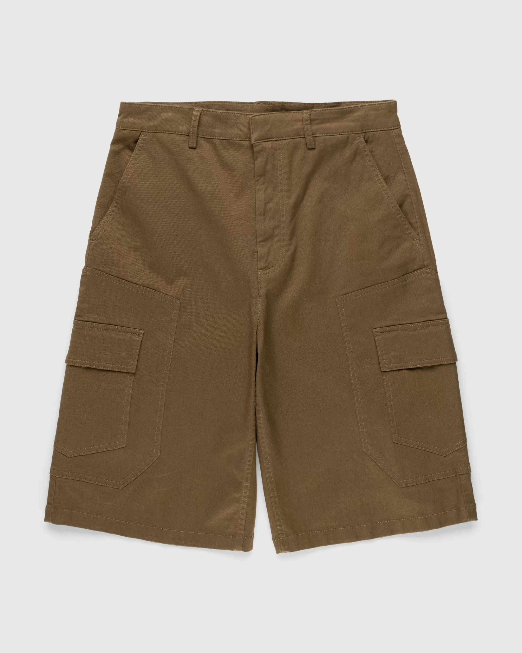 New Trussardi Trouser Shorts Gabardine Piece Dyed teak