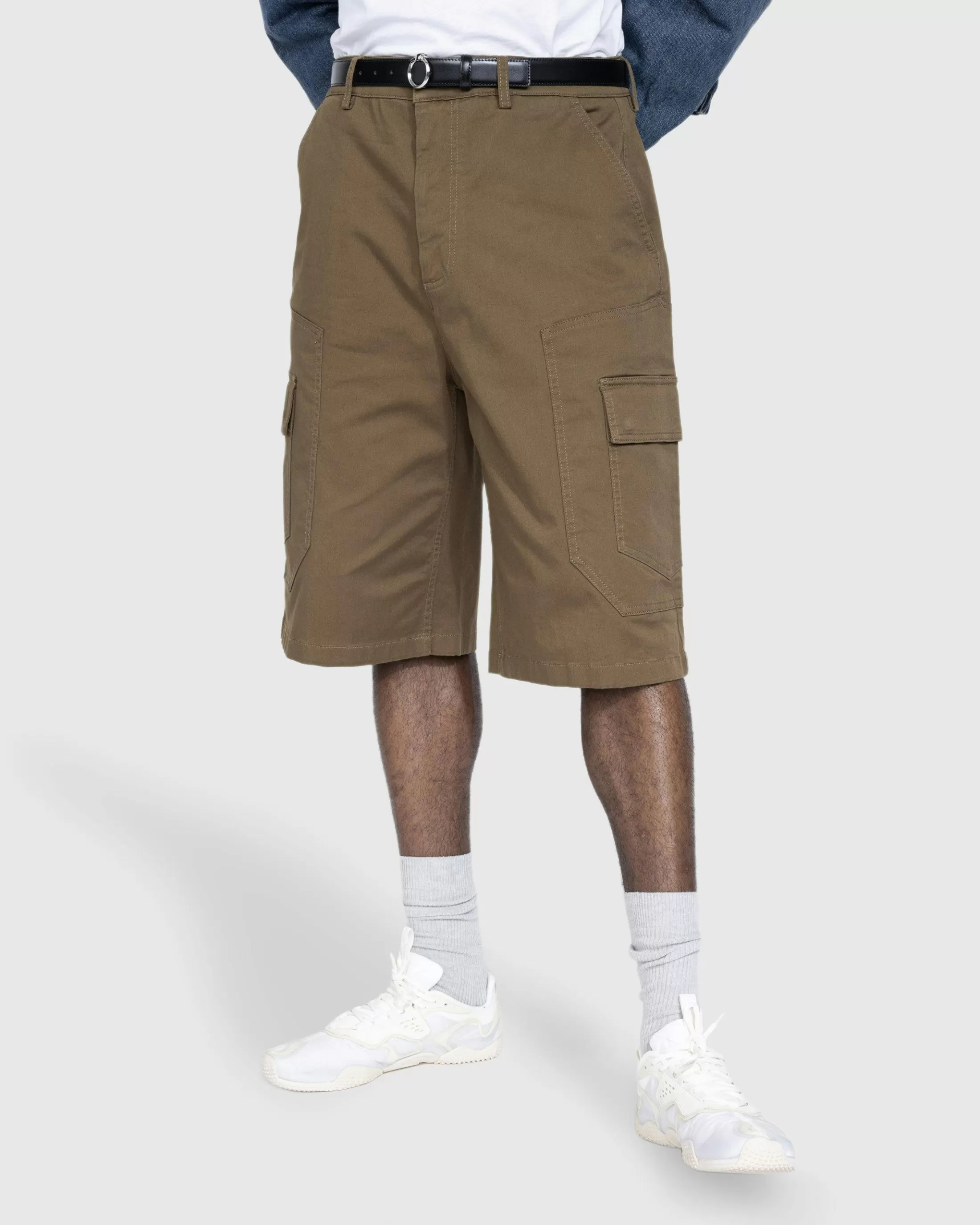 New Trussardi Trouser Shorts Gabardine Piece Dyed teak