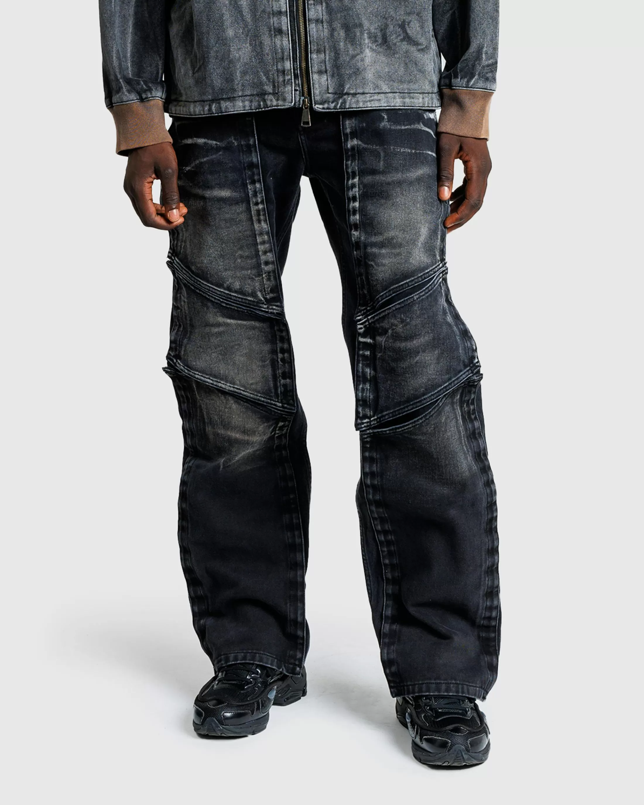 Best Sale Y/Project Velcro Multi Panel Jeans Faded Black fadedblack