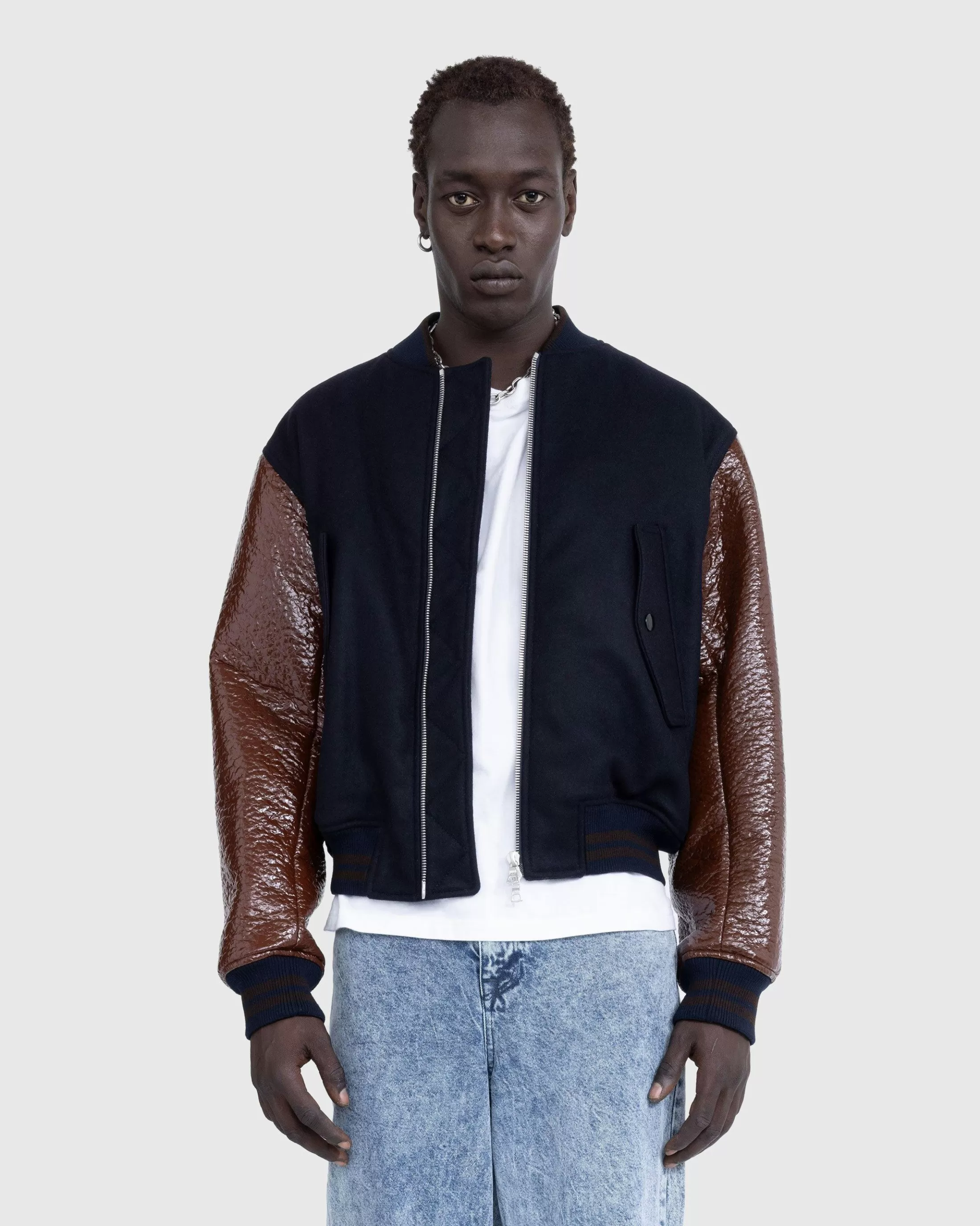 Shop Dries van Noten Verso Tris Jacket navy