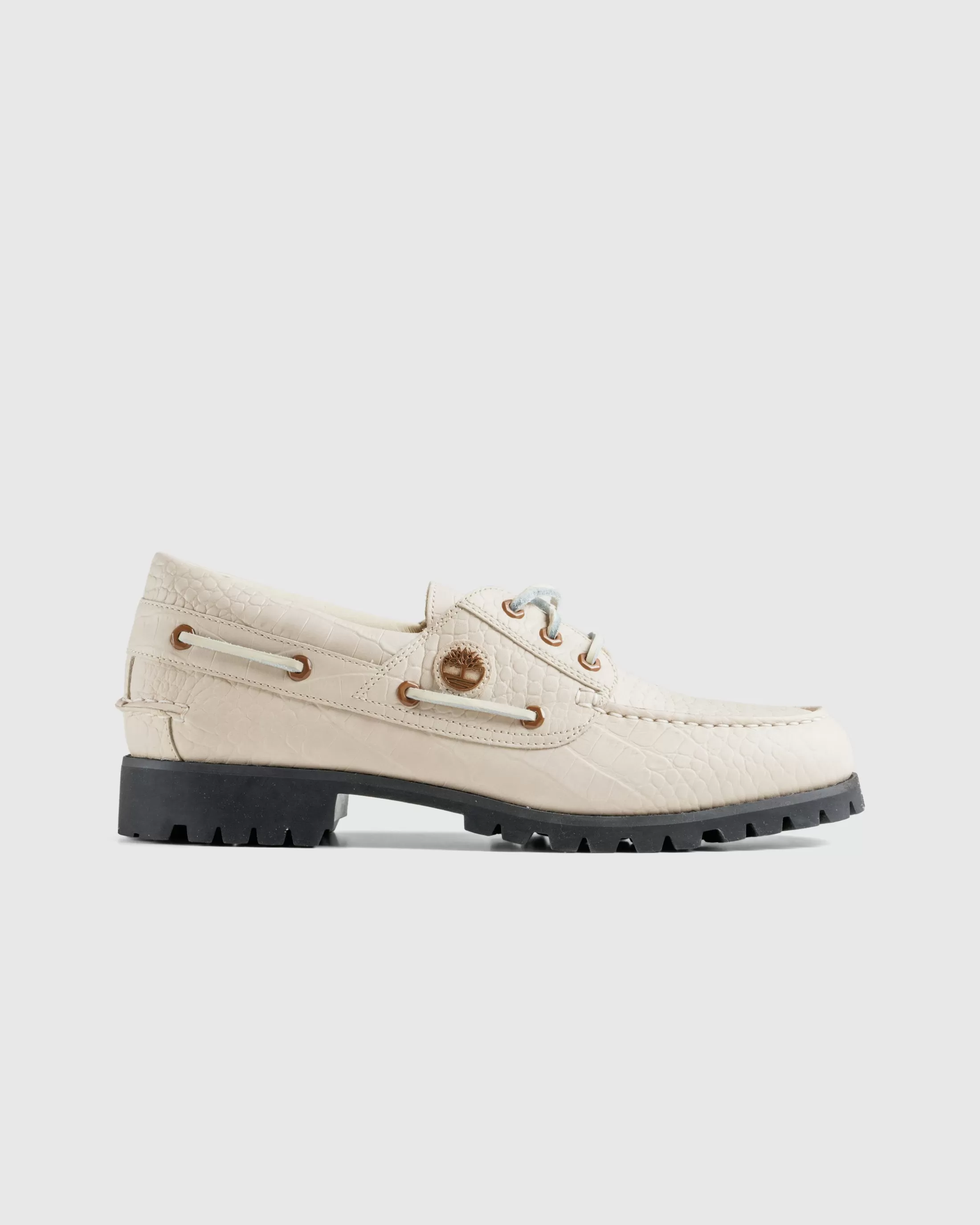 Best Timberland Vibram Boat Shoe Light Beige Full Grain lightbeige