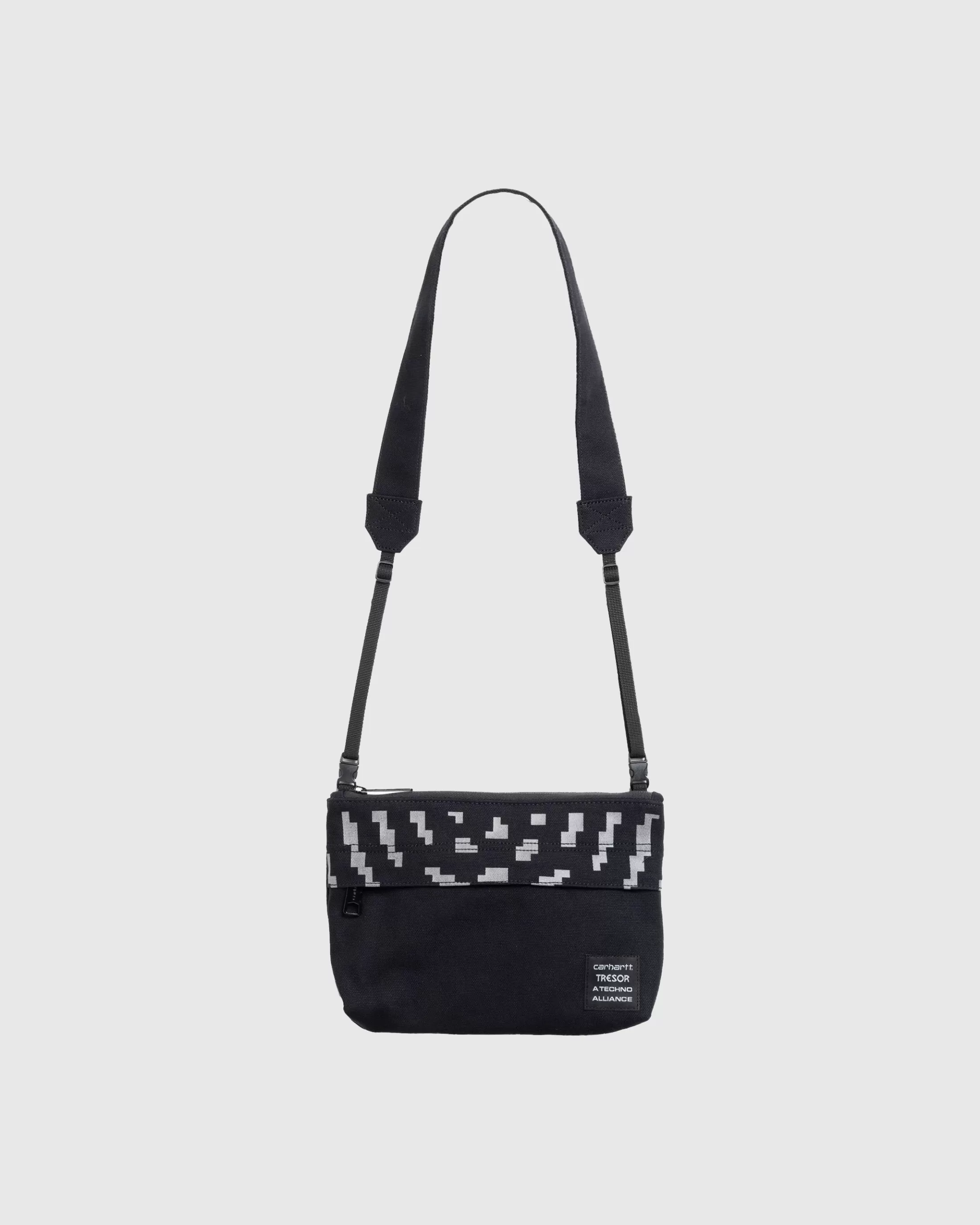 Best Sale Carhartt WIP Way Of The Light Strap Bag Black/Dark Grey Reflective