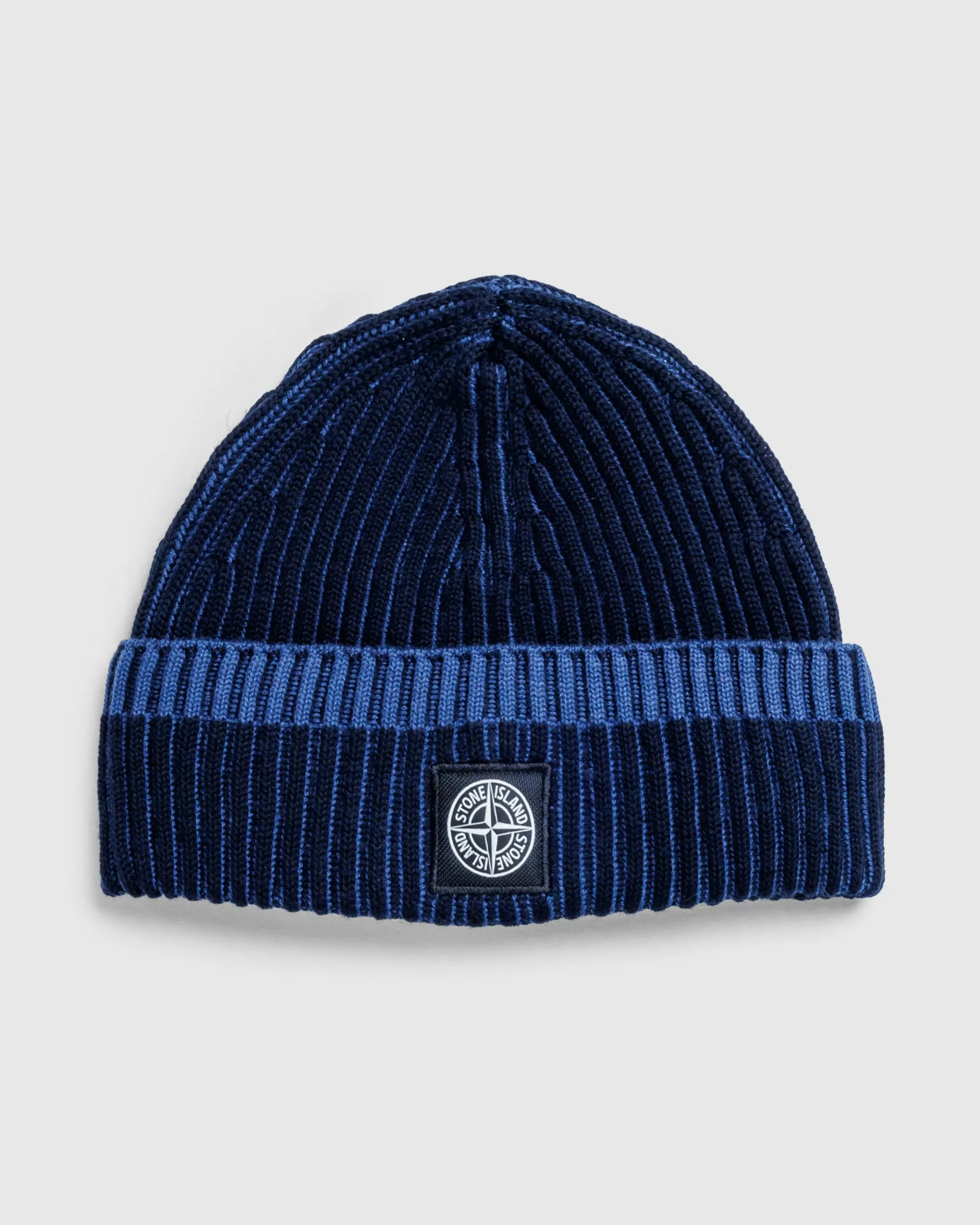 Clearance Stone Island Wool Beanie Navy Blue navyblue