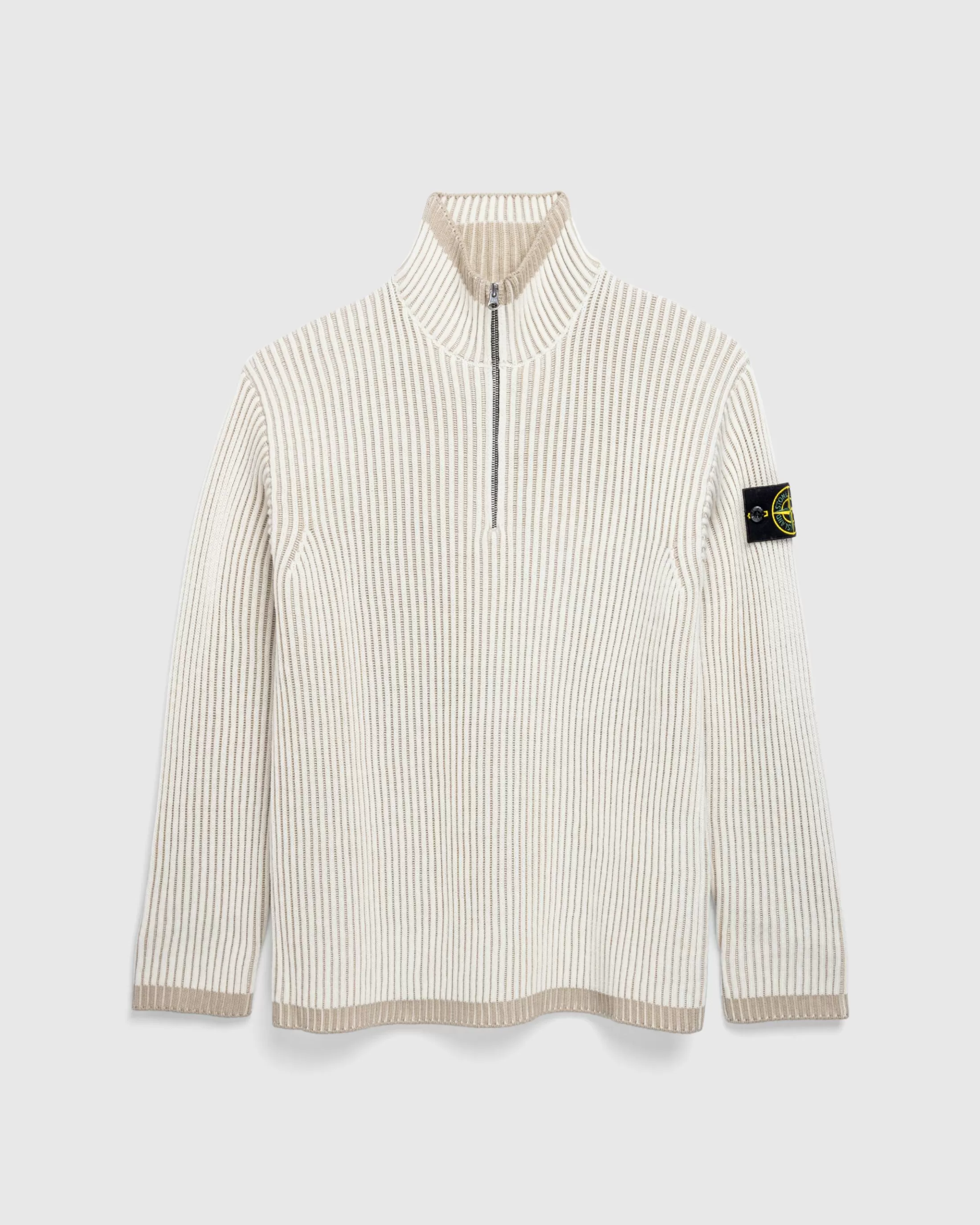 Online Stone Island Wool Half-Zip Sweater natural