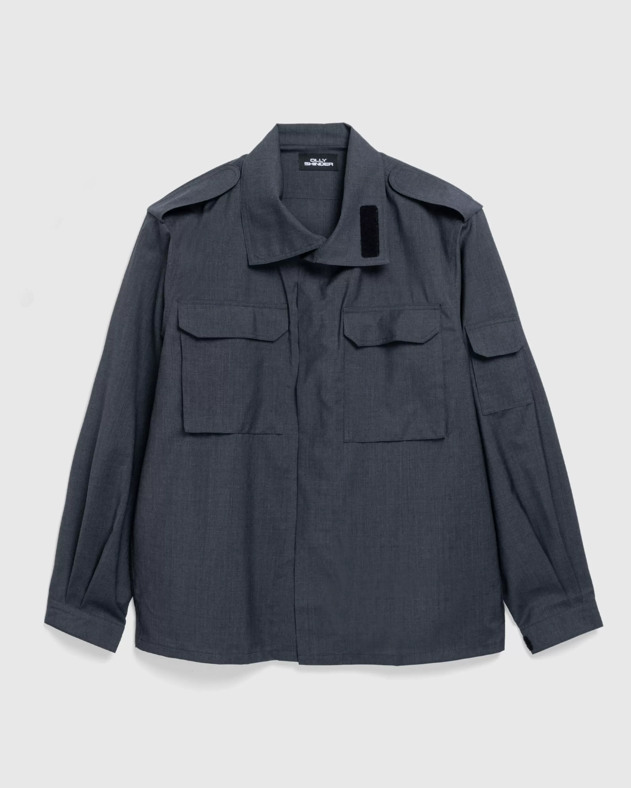 Store Olly Shinder Wool Overshirt grey