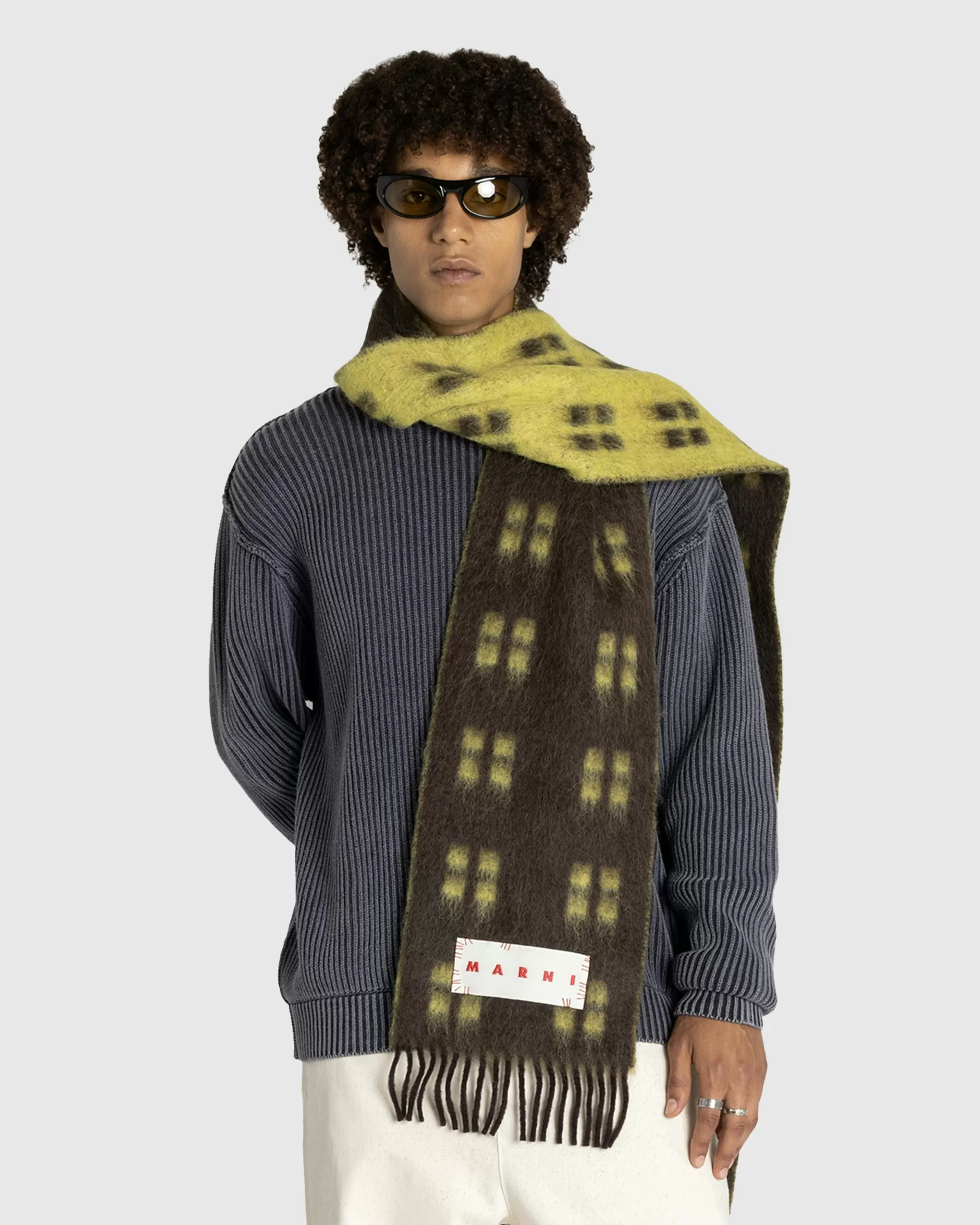 Hot Marni Wool Scarf coffee