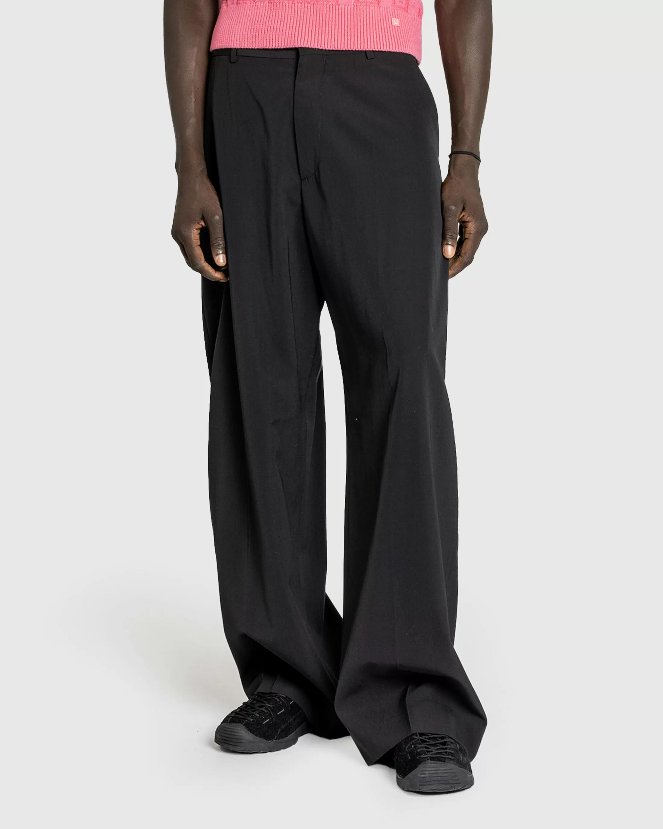 Cheap Acne Studios Wool Trousers black