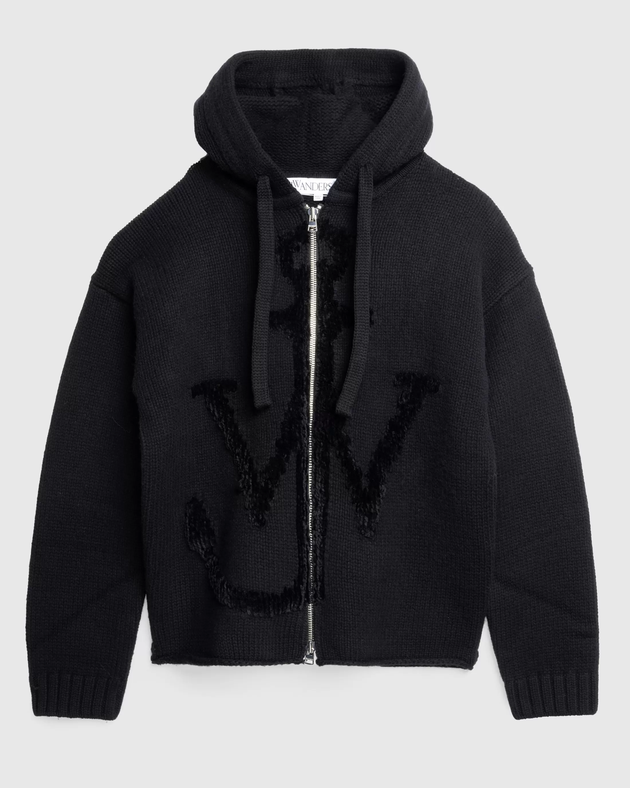 Store J.W. Anderson Zip Anchor Logo Hoodie black